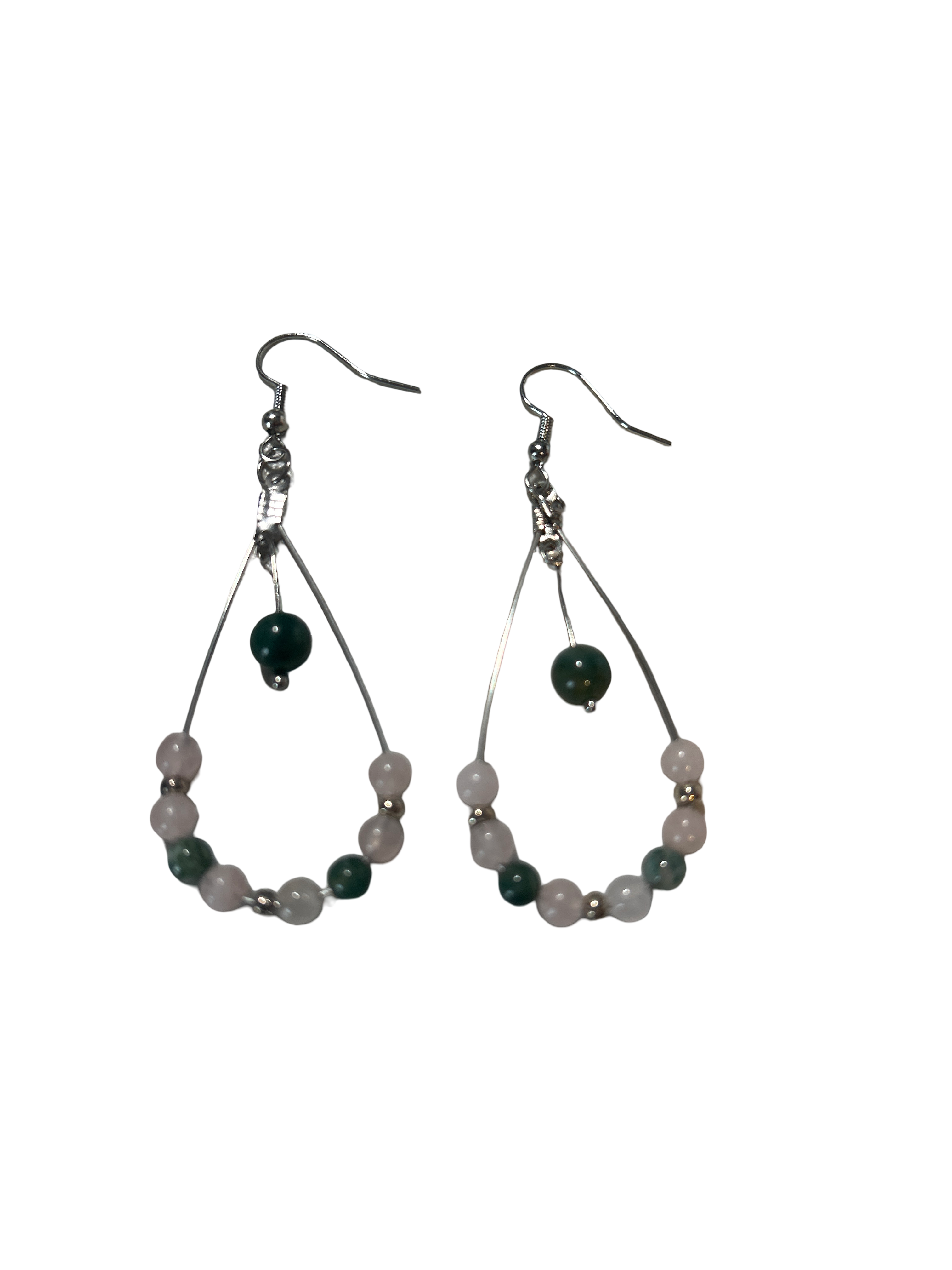 boucle d'oreille grande de pierres et cristaux en acier inoxydable