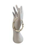 Bracelet pierre de lave blanche