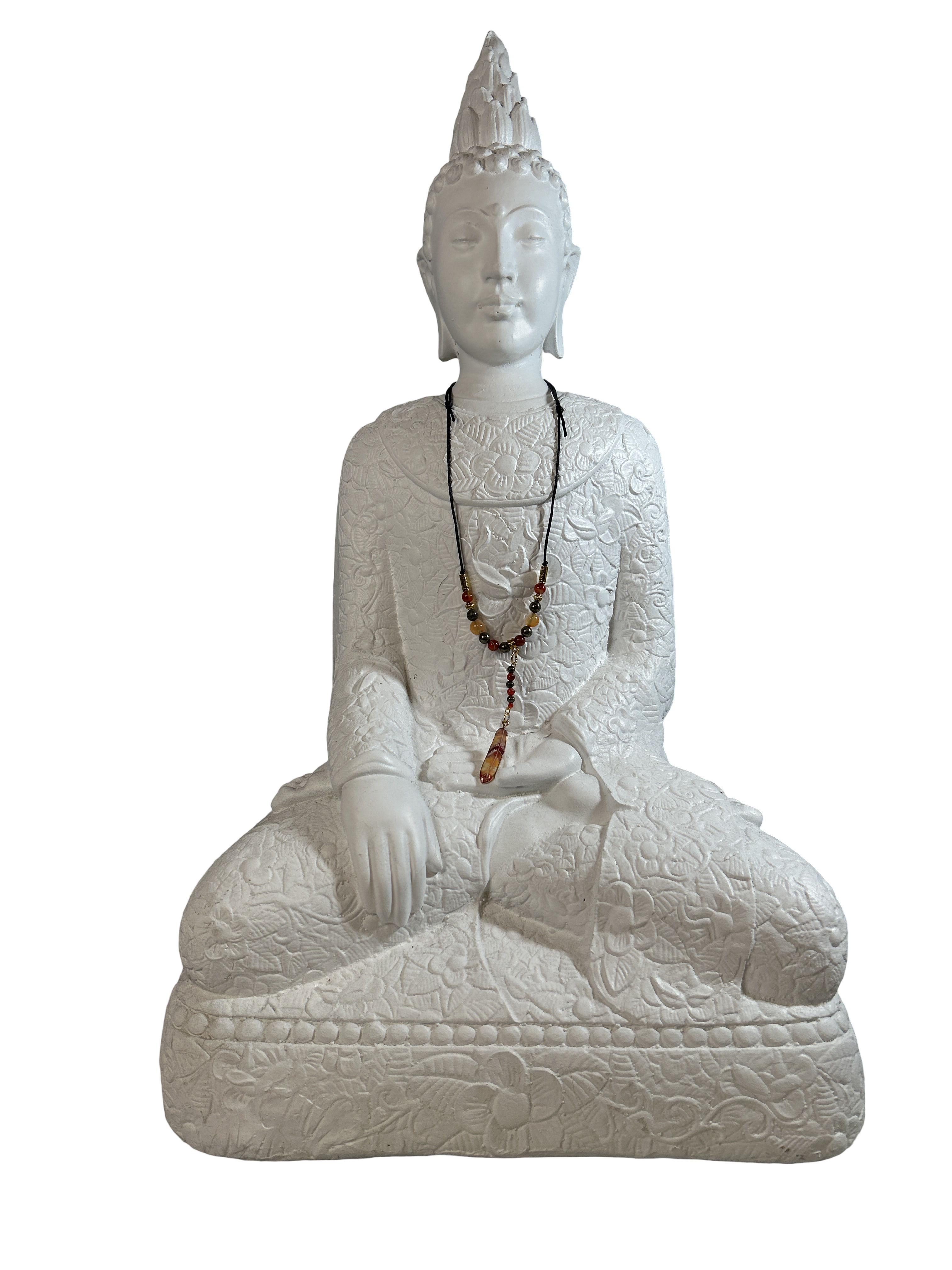 Collier ajustable pyrite et cornaline