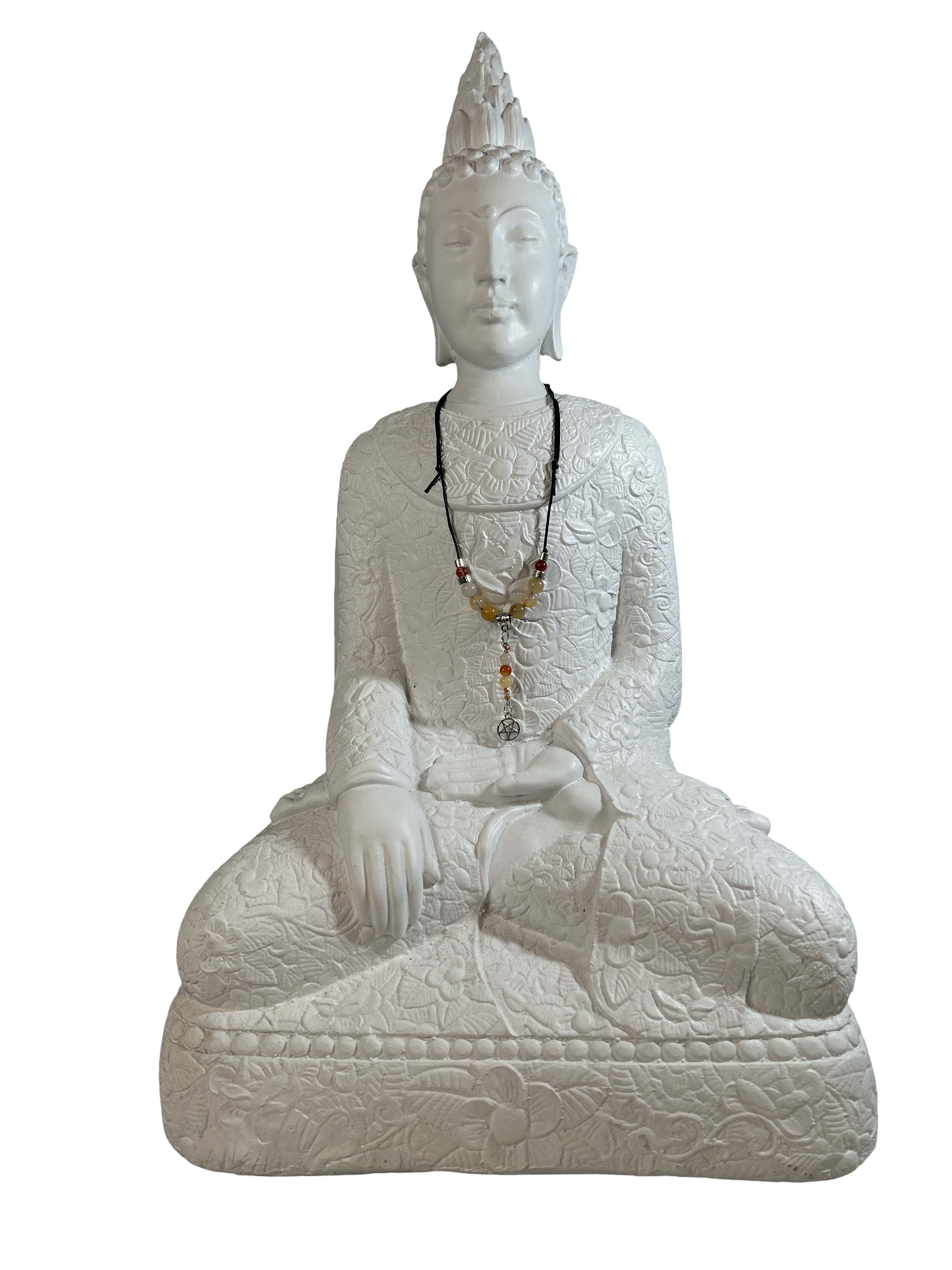 Collier ajustable agate orangé