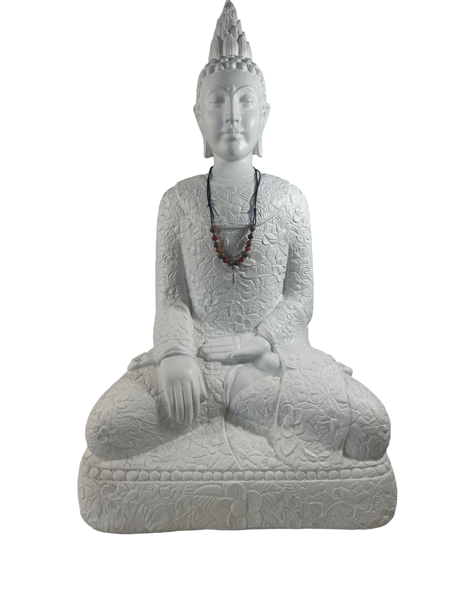 Collier enfants ajustable pierre bois fossilisé et cornaline