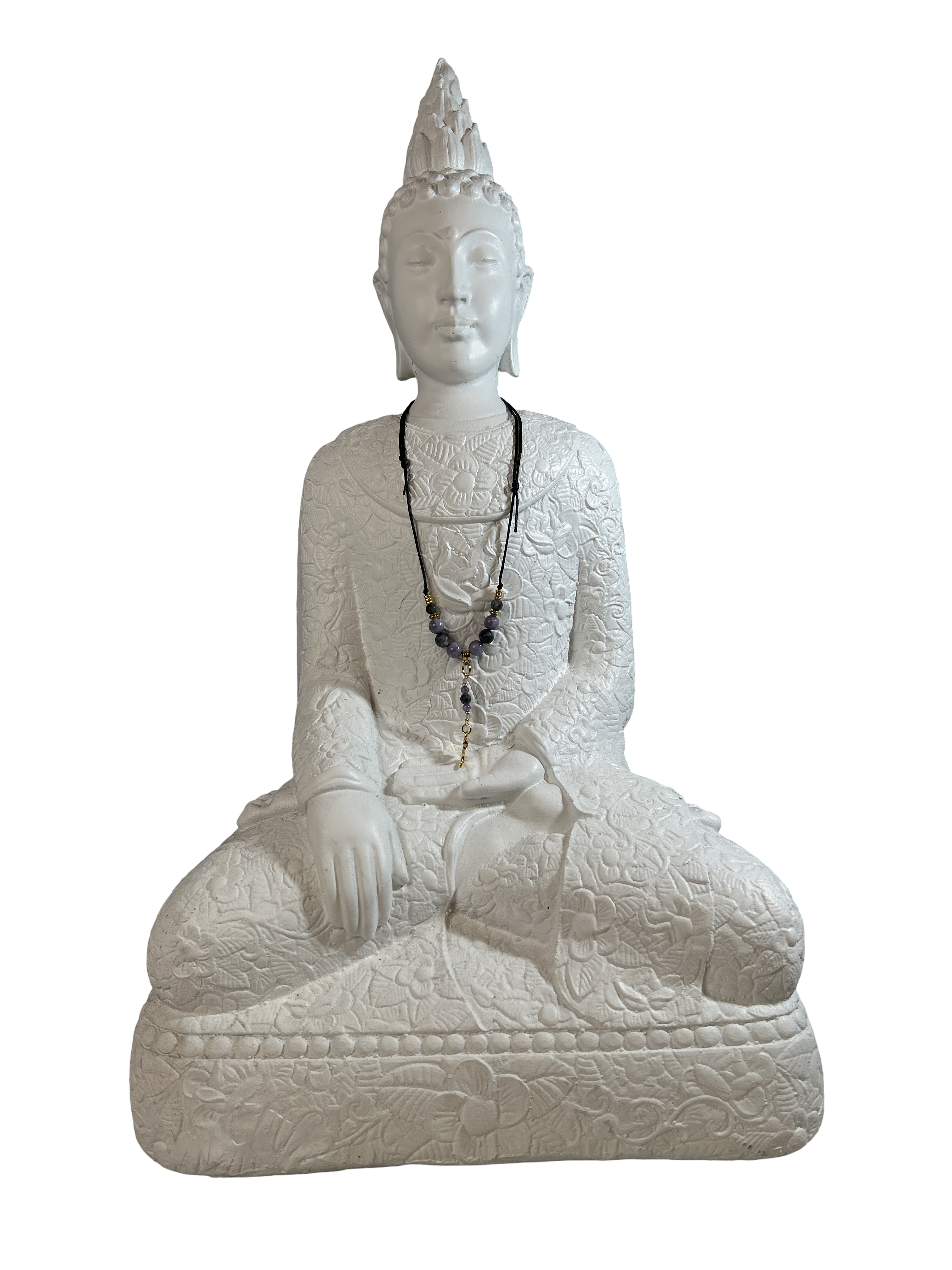 Collier ajustable Angélite et Larvikite