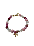 Collier chien fil élastique 10 pouces rhodochrosite