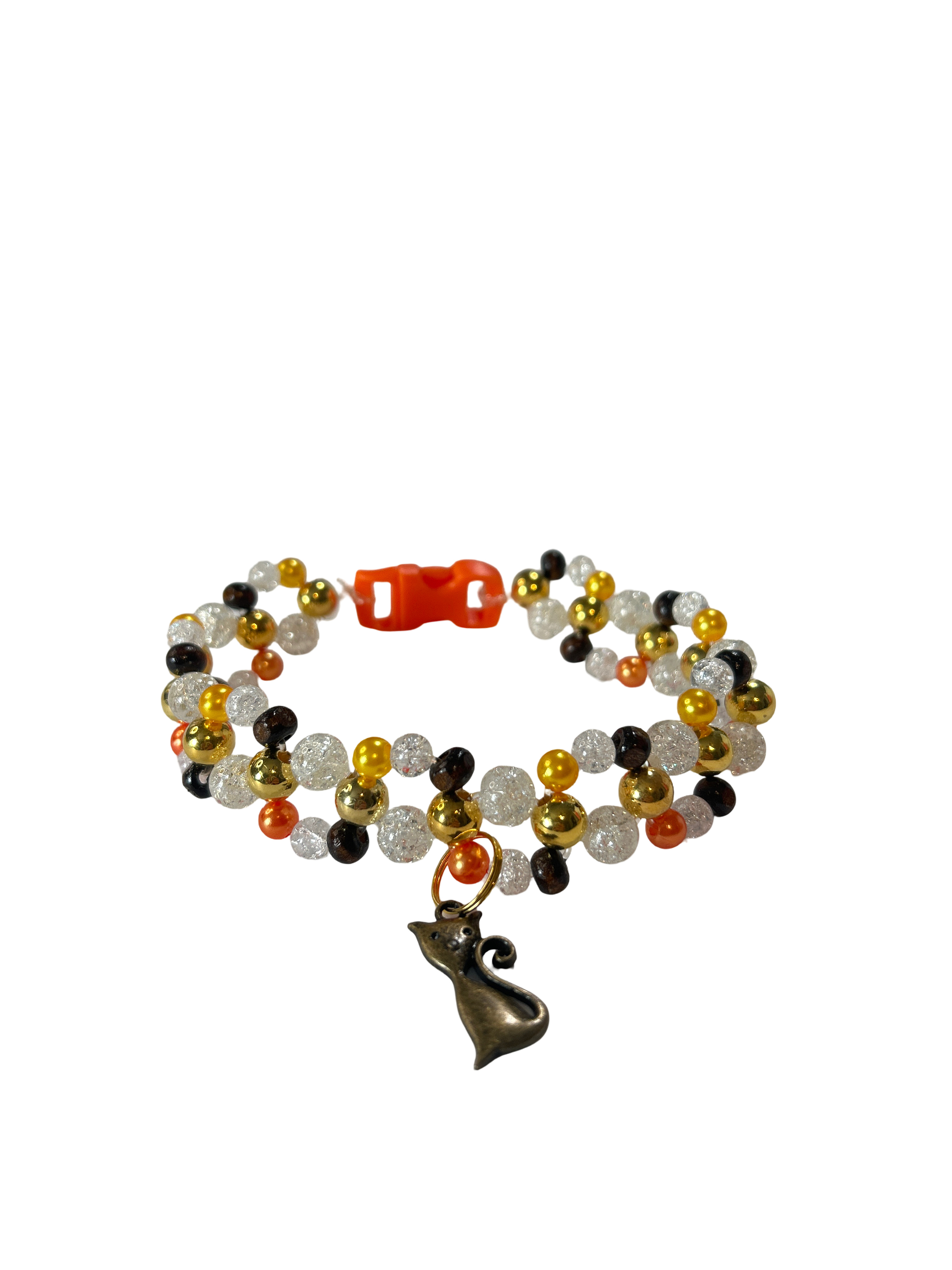 Collier chat tressé 10 pouces Quartz naturel fissuré