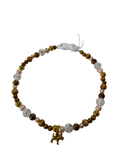 Collier chien fil nylon 14 pouces Quartz naturel fissuré
