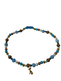 Collier chien fil nylon 17.5 pouces aigue marine
