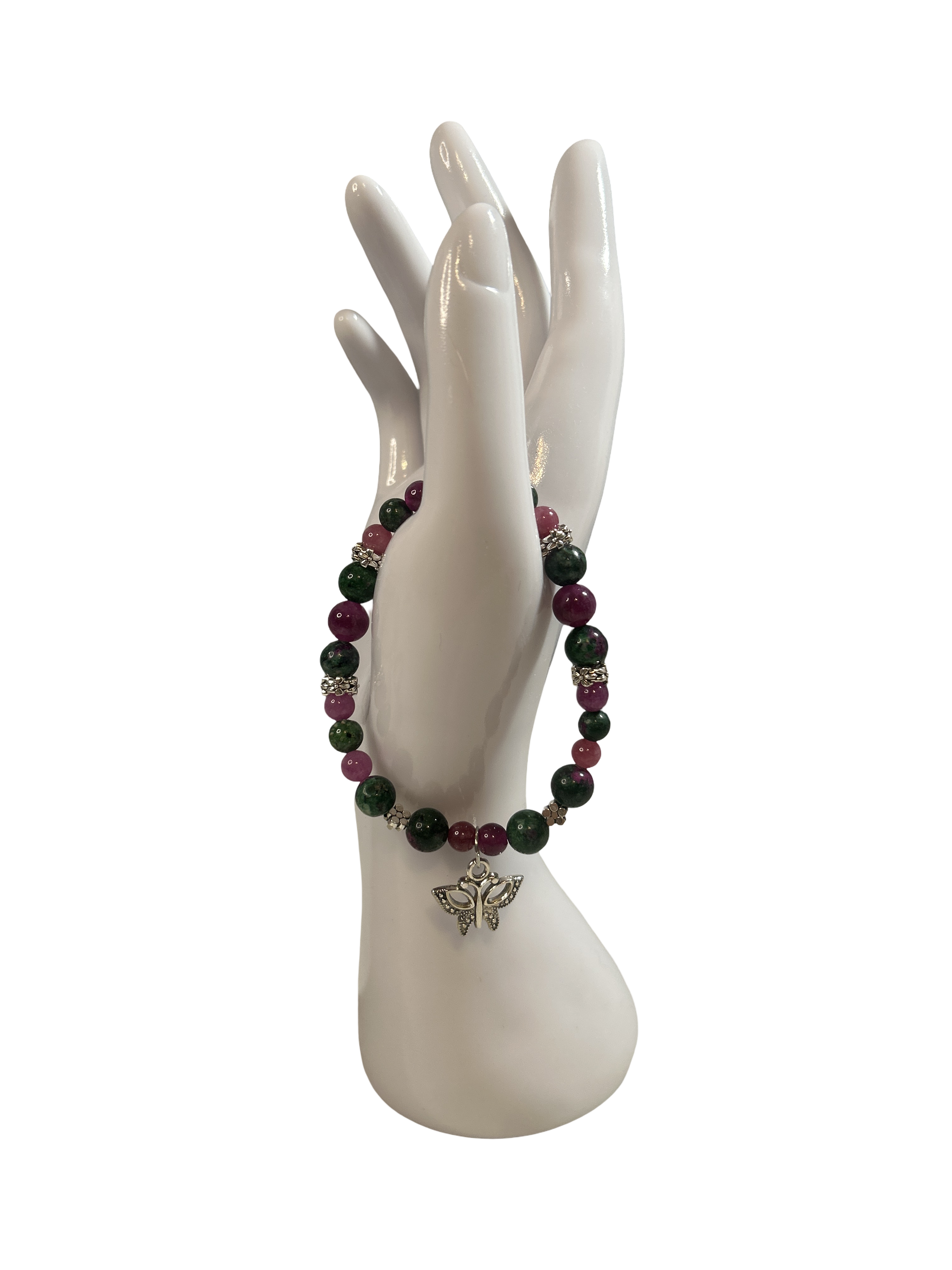 Bracelet lépidolite et rubis zoïsite