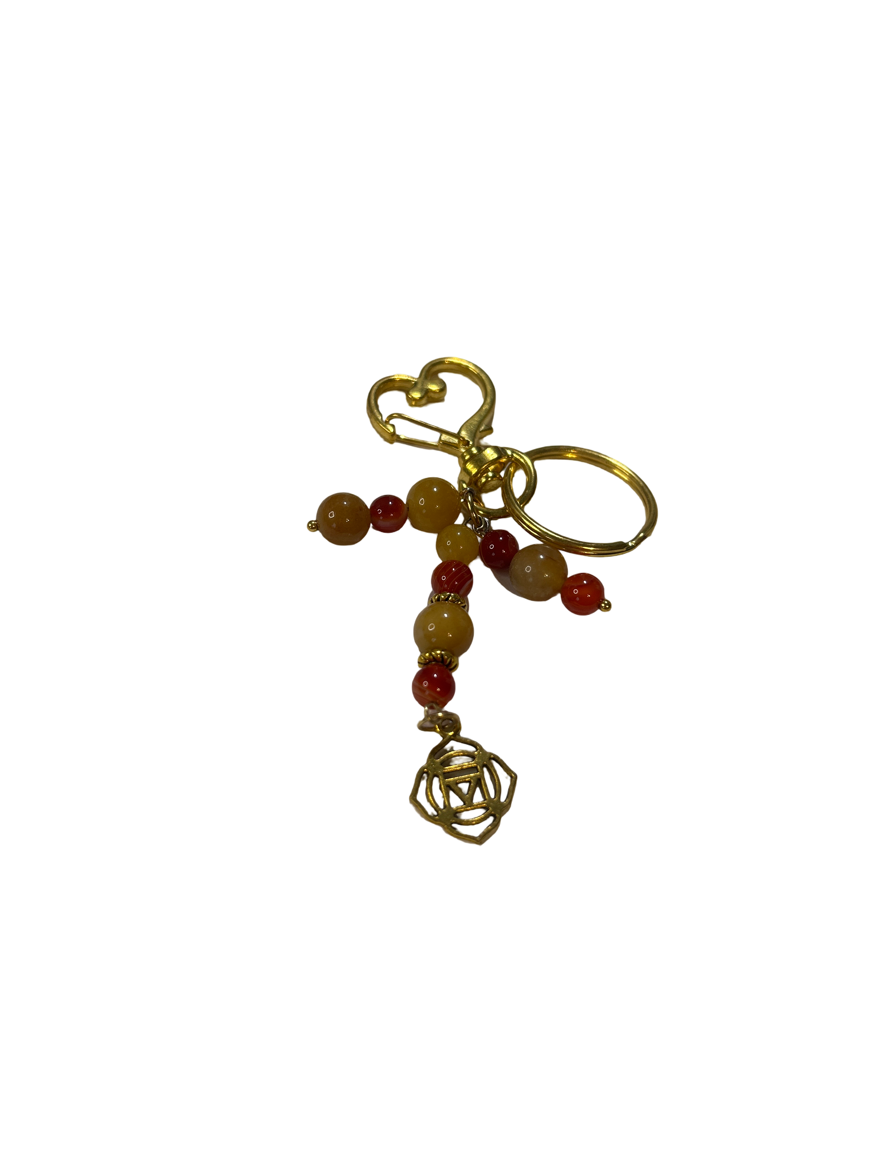 Porte clé topaze et cornaline