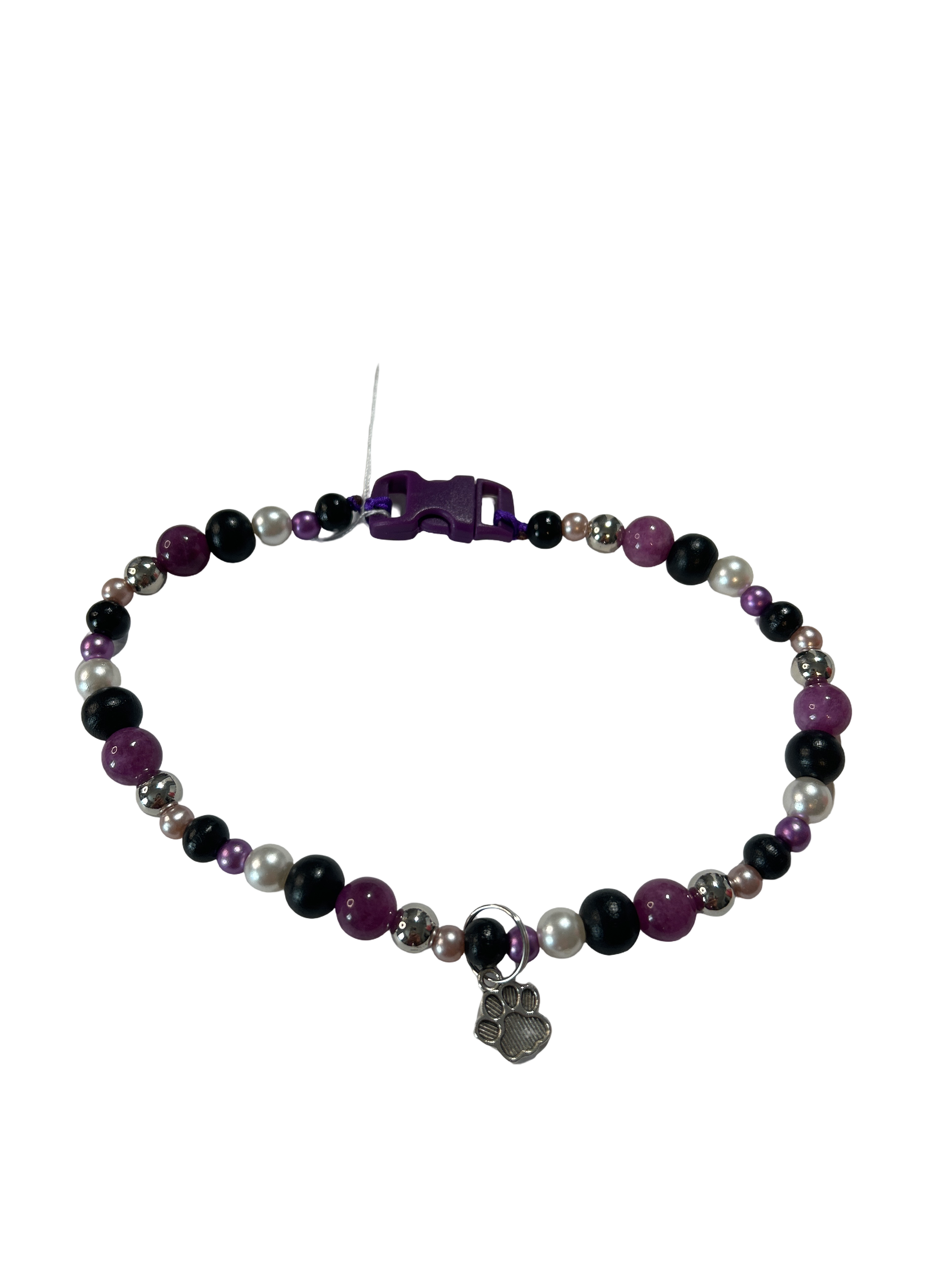 Collier chien fil nylon 13.5 pouces lépidolite