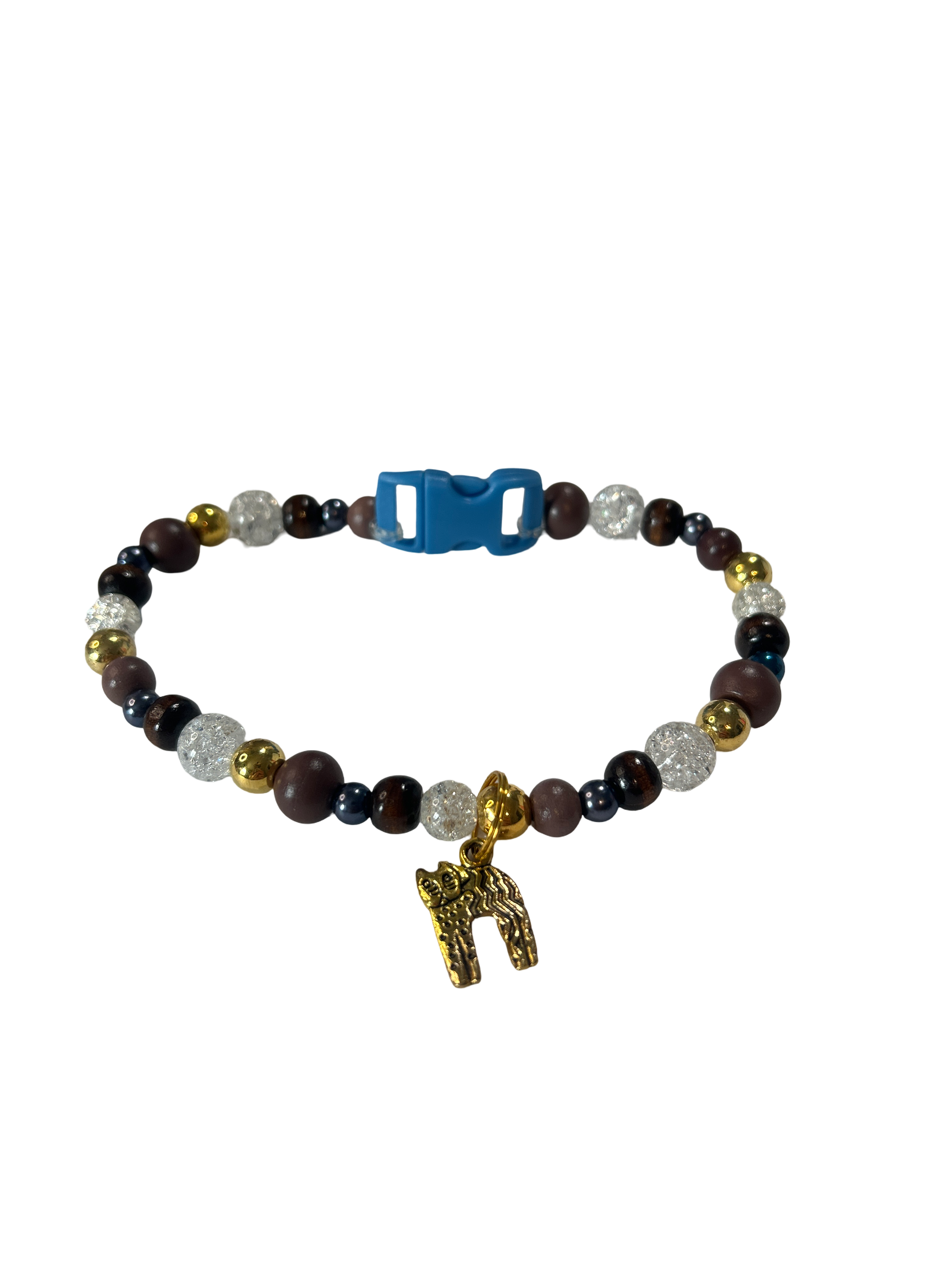 Collier chat fil élastique 11 pouces Quartz naturel fissuré