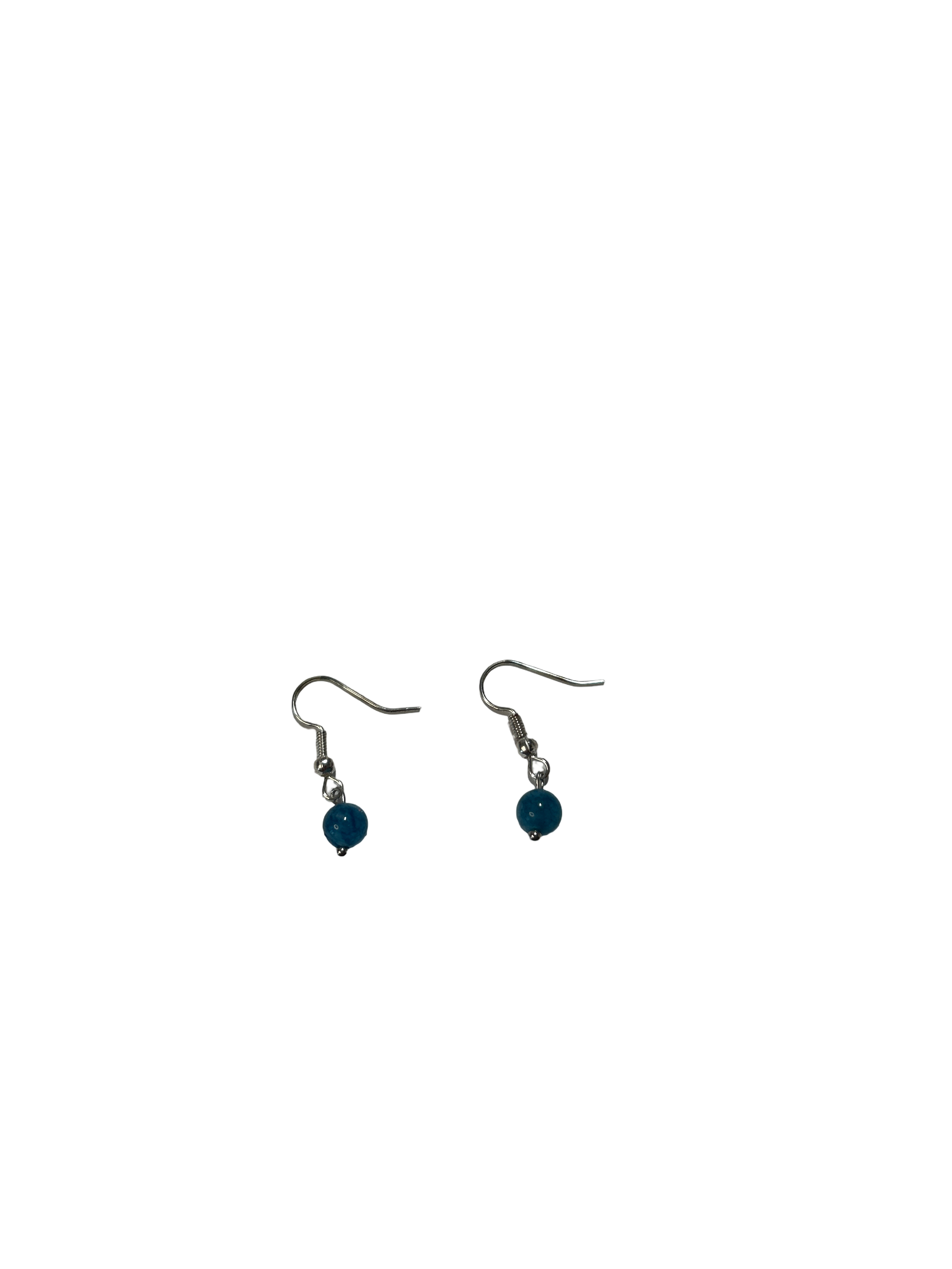 1 perle boucle d’oreille apatite bleue