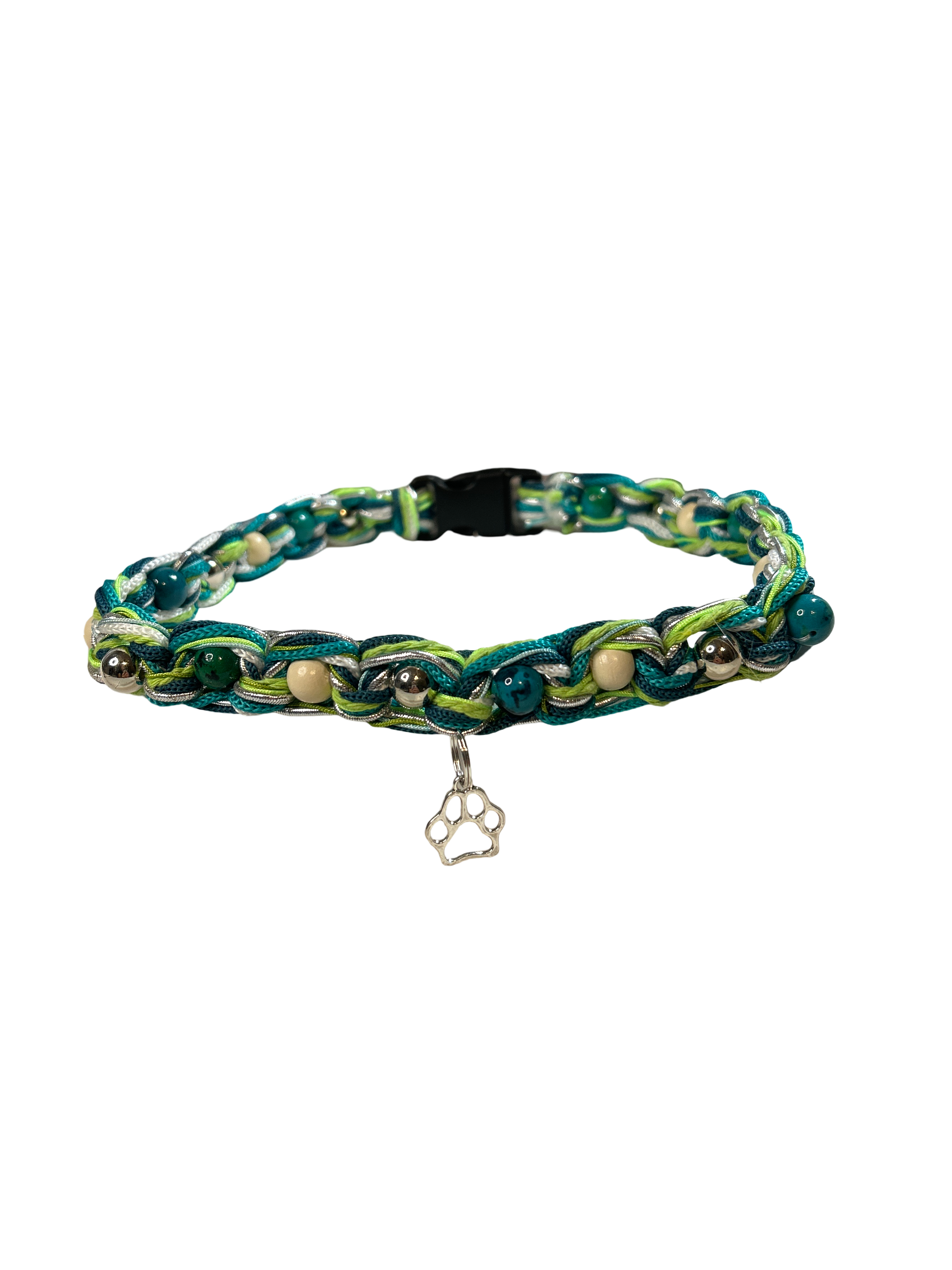 Collier tressé chien 18.5 pouces Chrysocolle