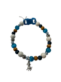 Collier chien fil élastique 10 pouces œil de chat bleu