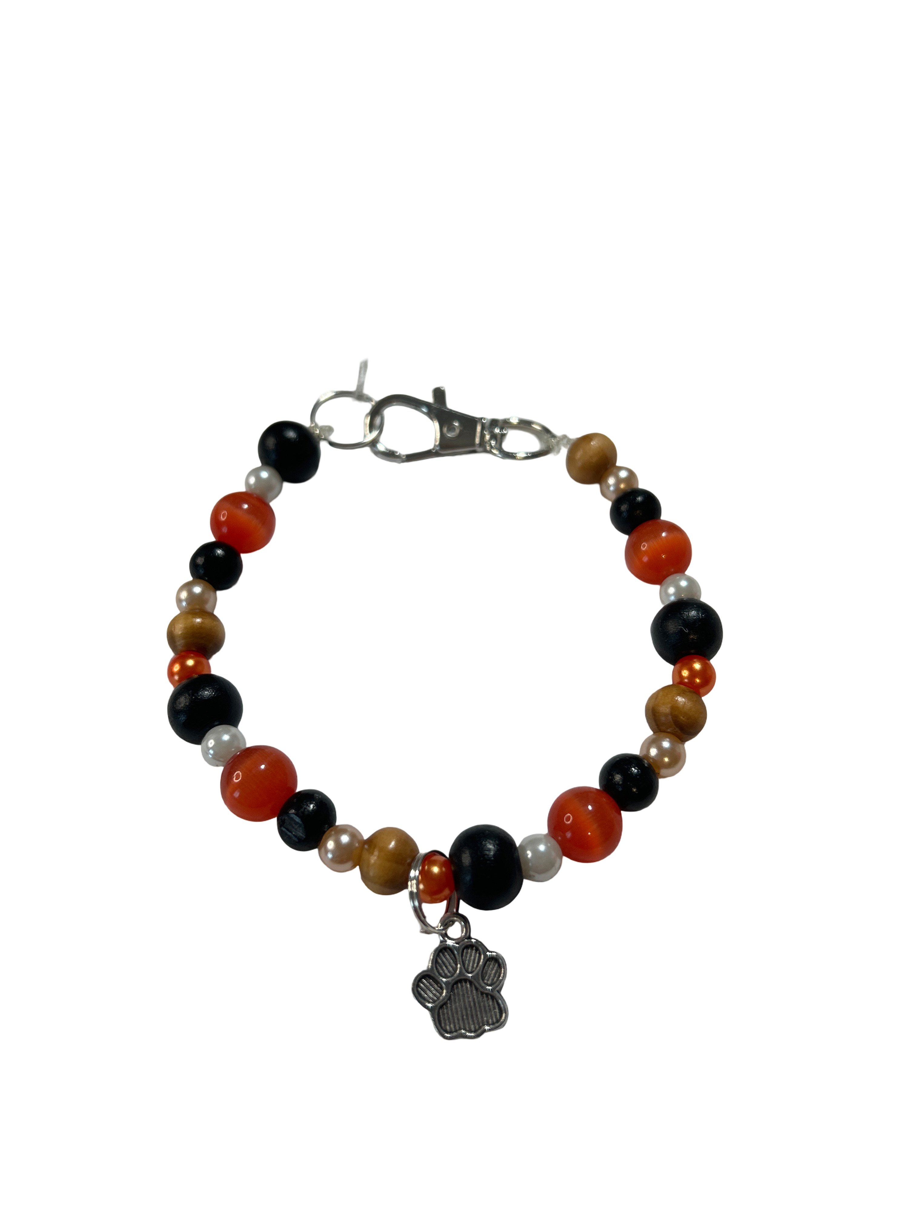 Collier chien fil élastique 9 pouces œil de chat rouge