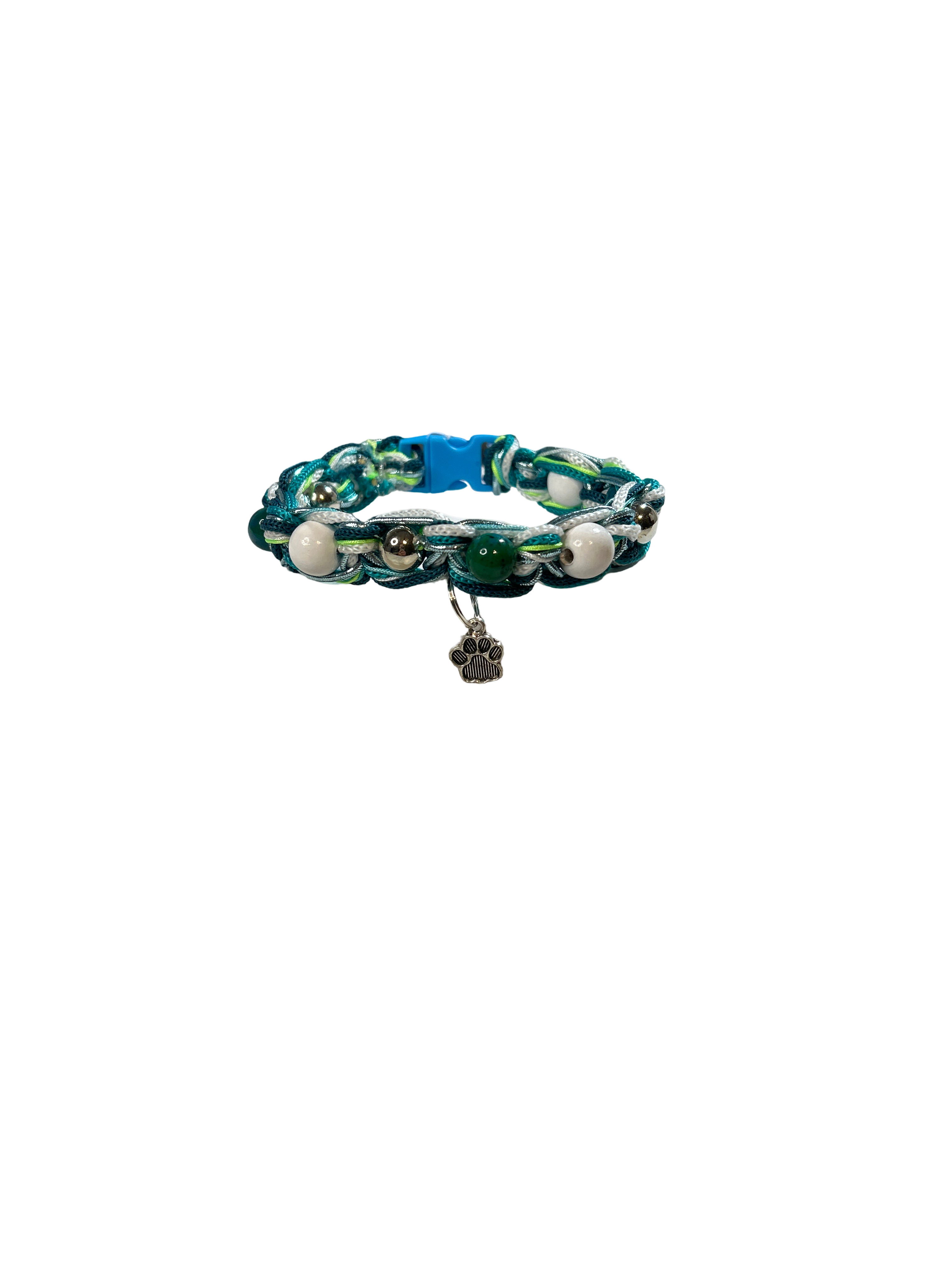 Collier tressé chien Chrysocolle 9 pouces