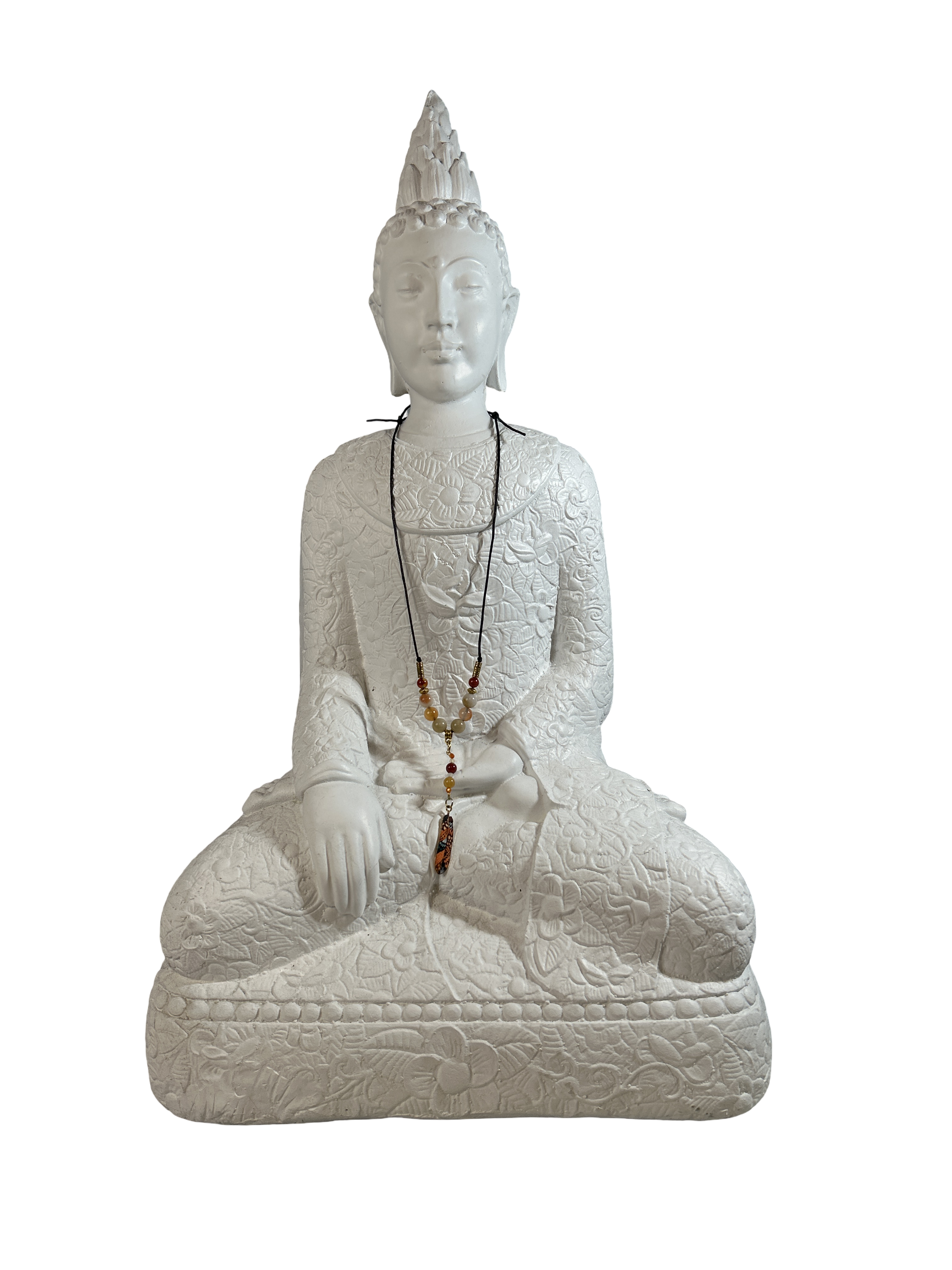 Collier ajustable agate orange et topaze