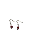 1 perle boucle d’oreille corail rouge