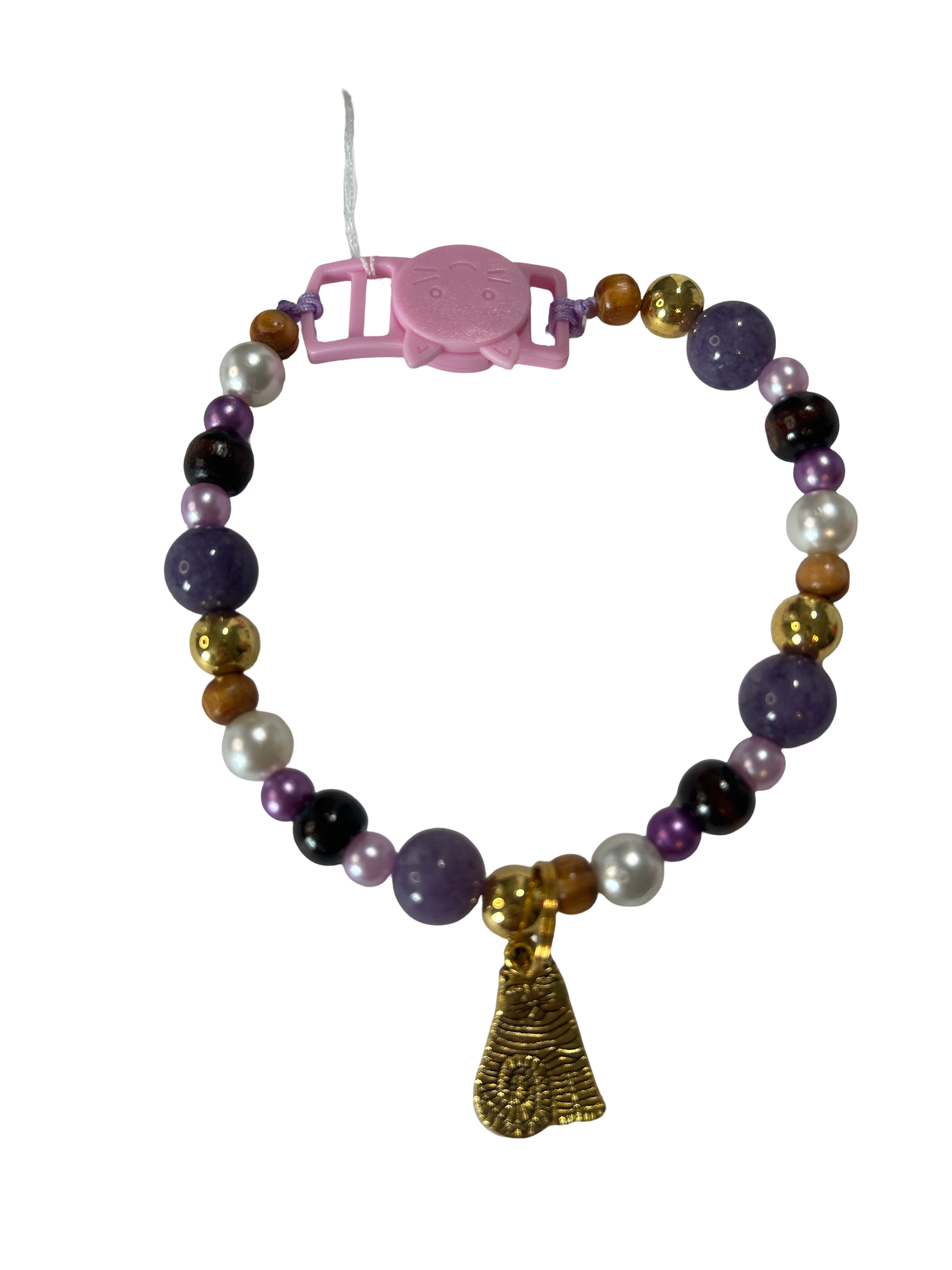 Collier chat fil nylon 9 pouces Angélite