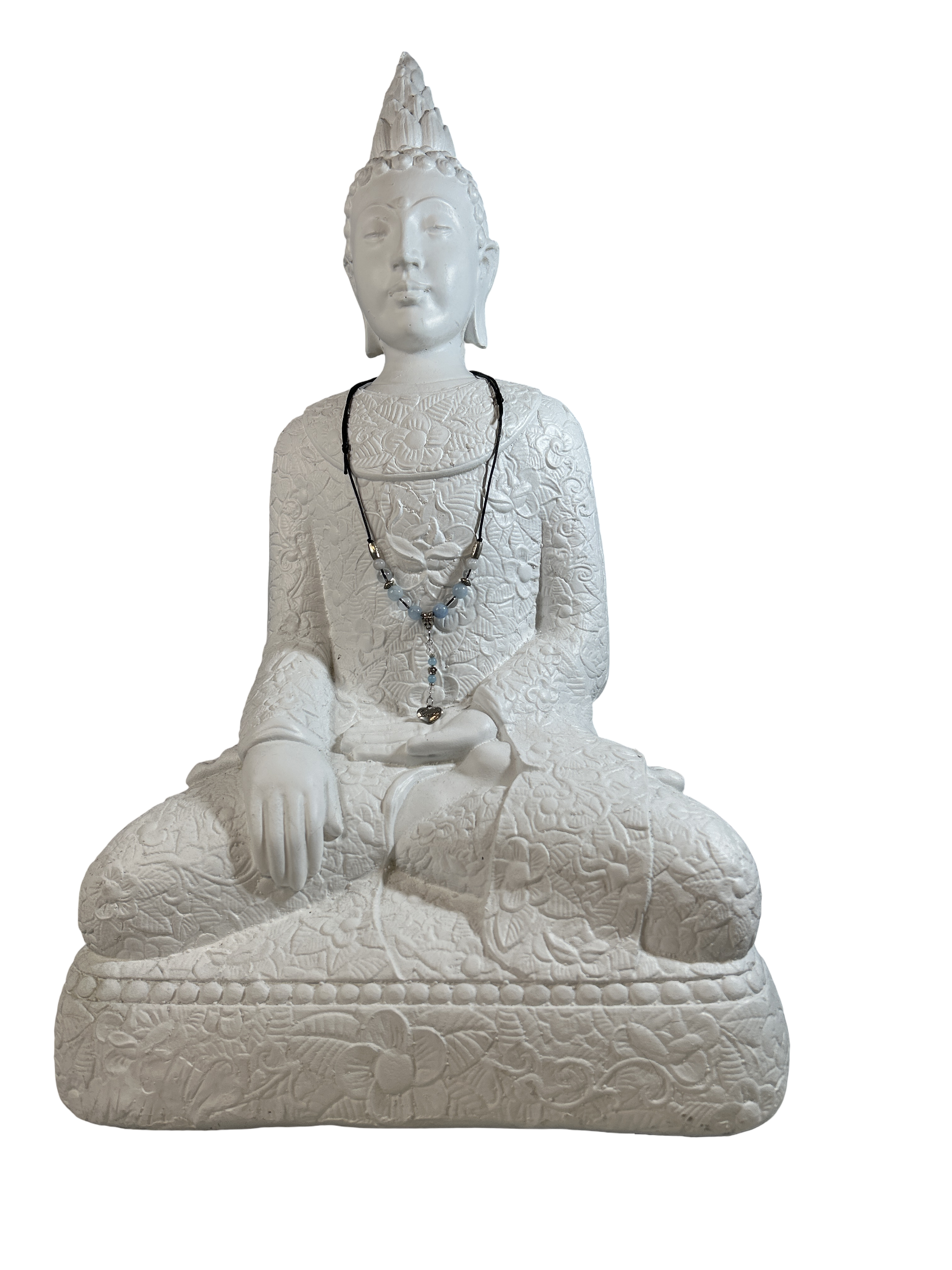 Collier ajustable aigue marine et cristal de roche