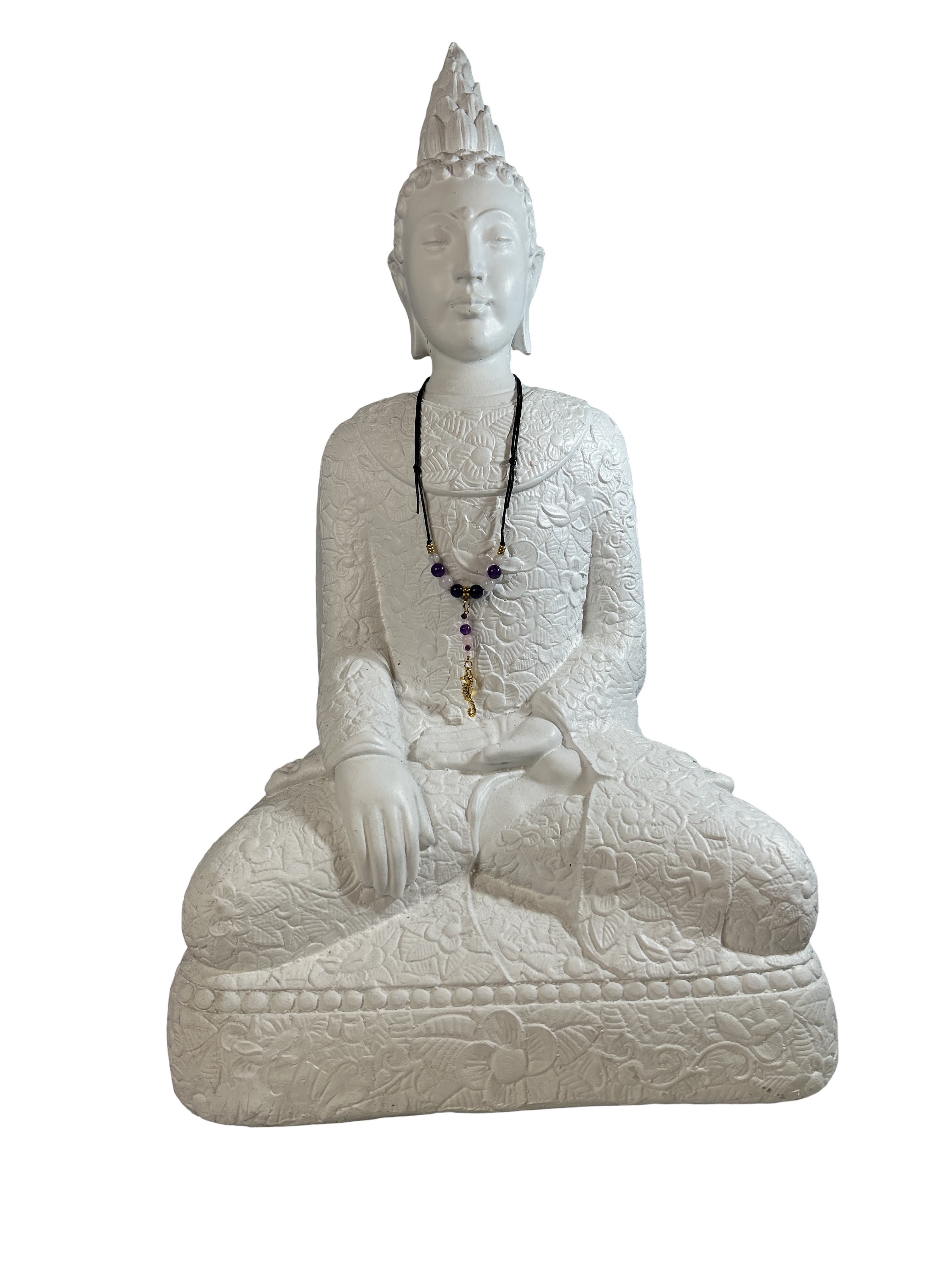 Collier ajustable améthyste et quartz rose