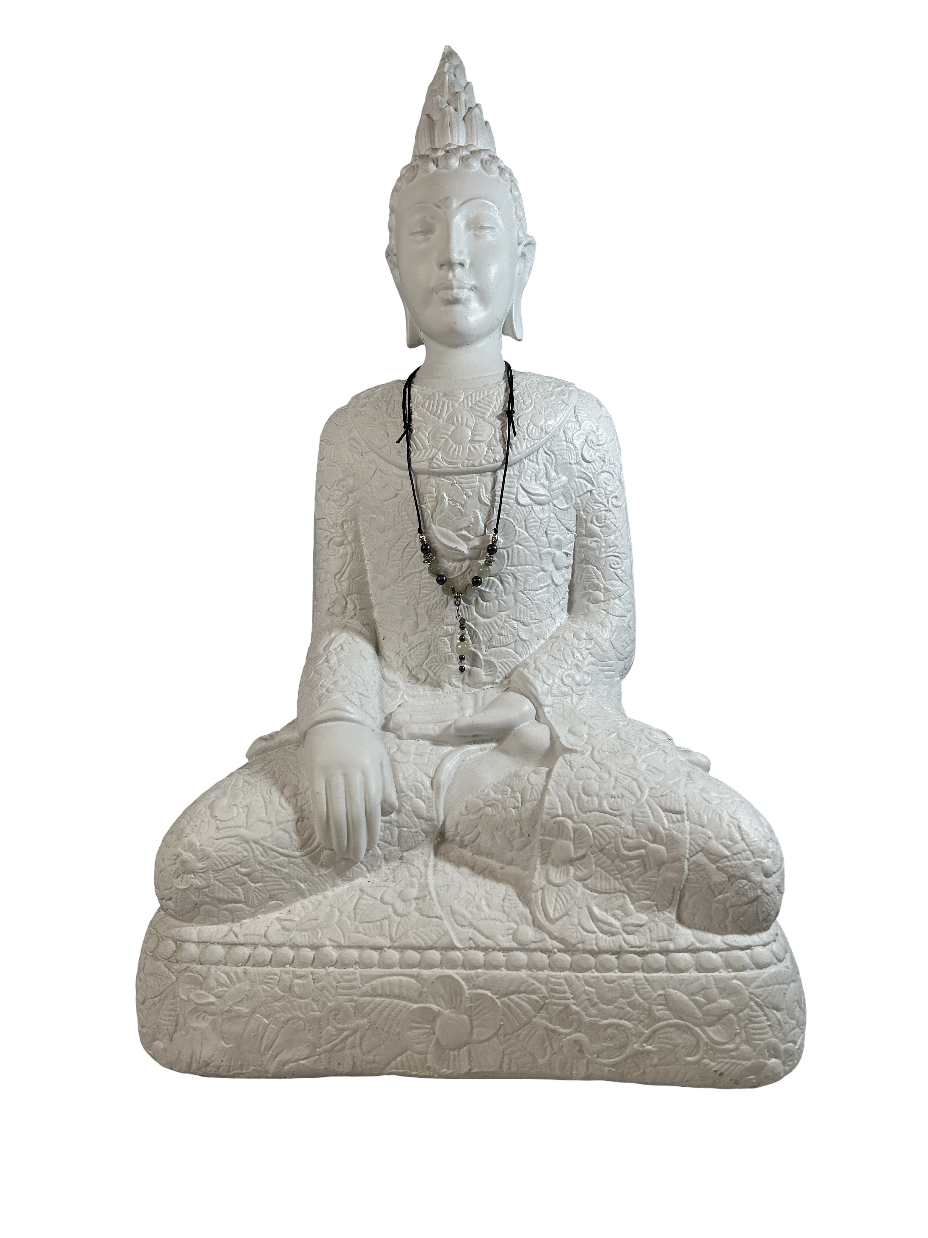 Collier ajustable prehnite et hématite brute