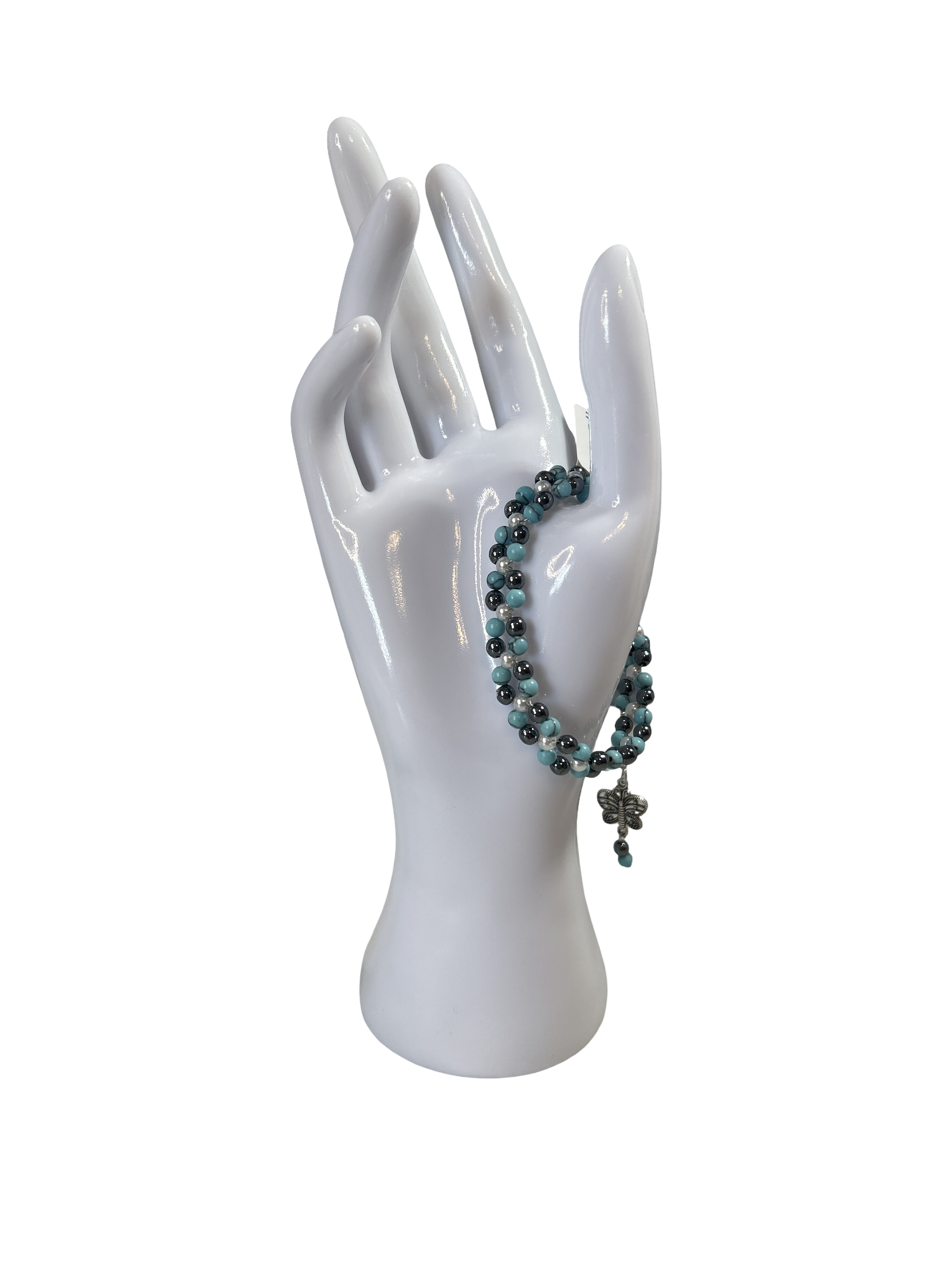 Bracelet tressé hématite et turquoise