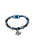 Collier chat fil élastique 10 pouces aigue marine