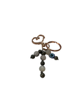 Porte clé opale rose et pyrite