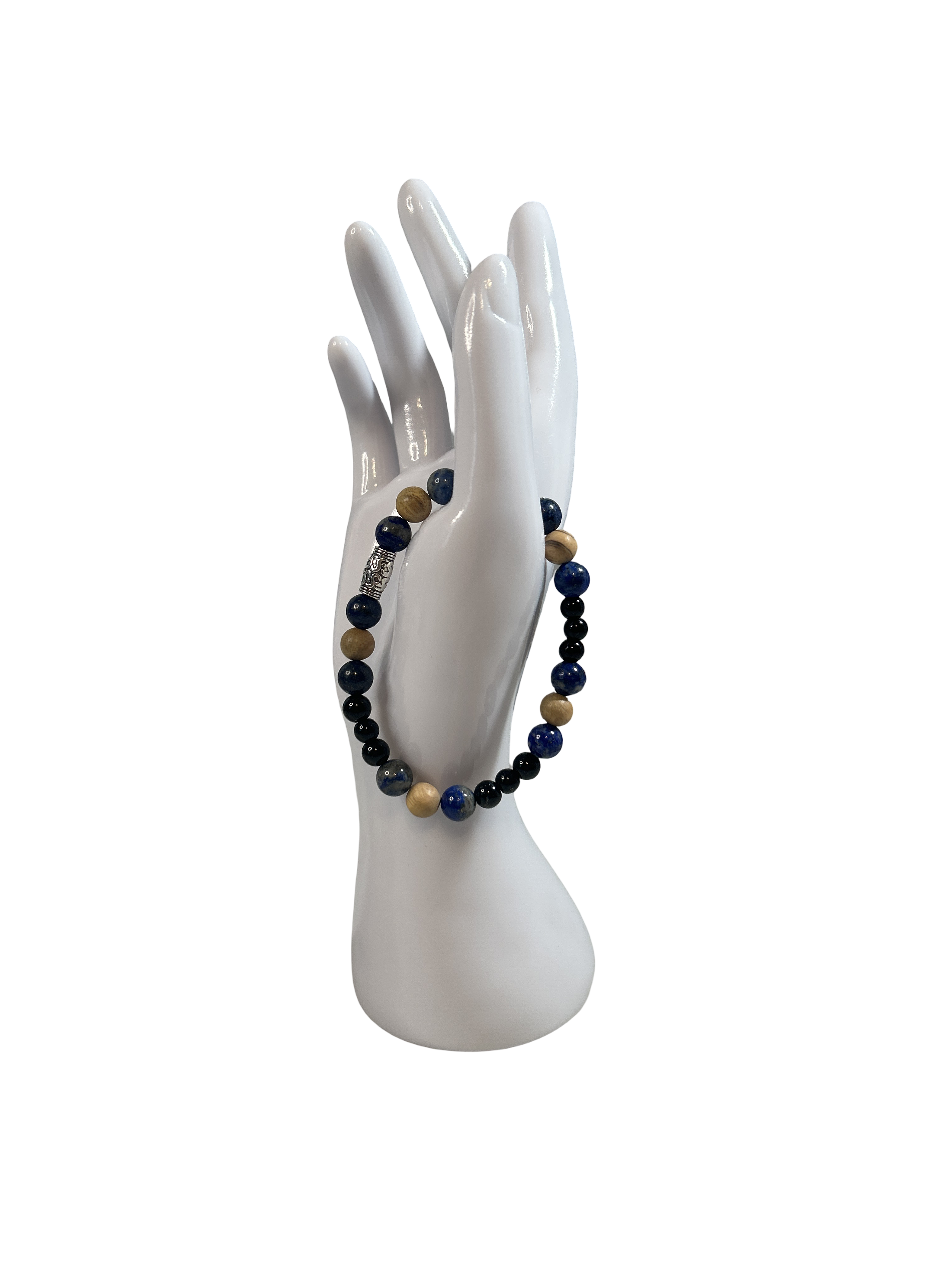 Bracelet homme sodalite et obsidienne