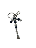 Porte clé howlite et lapis lazuli