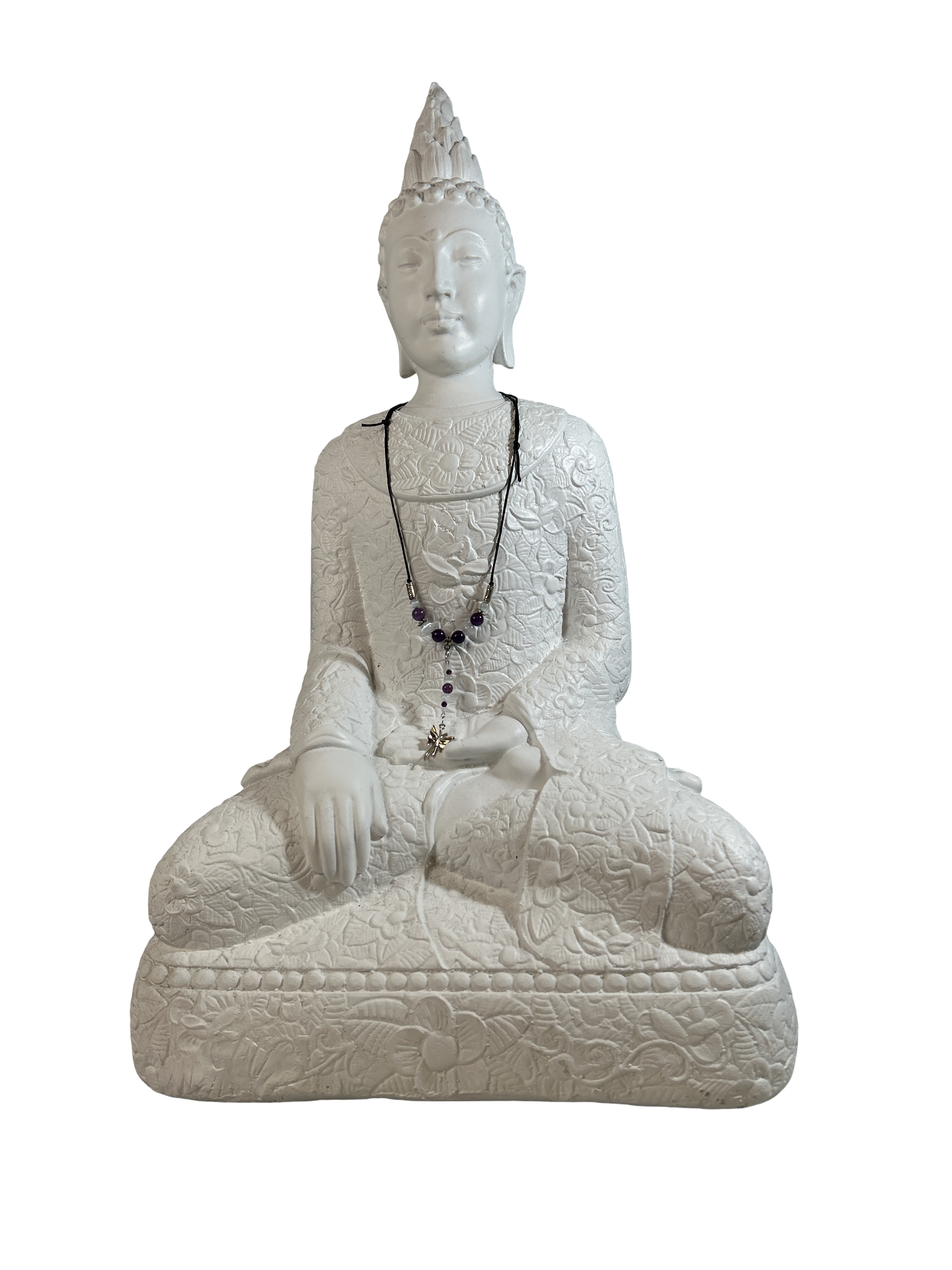 Collier ajustable améthyste et pierre de lune