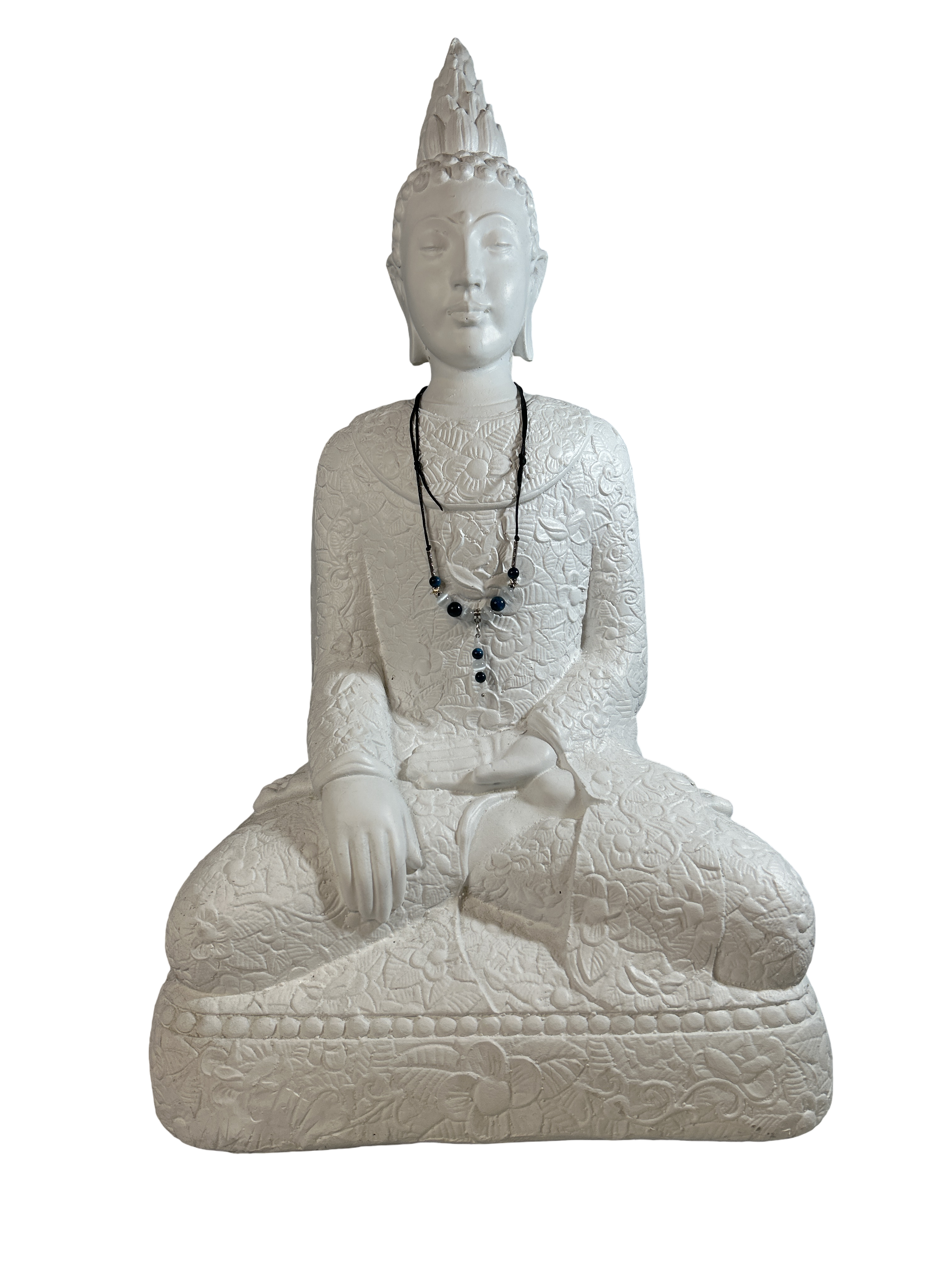 Collier ajustable œil de tigre bleu et pierre de lune