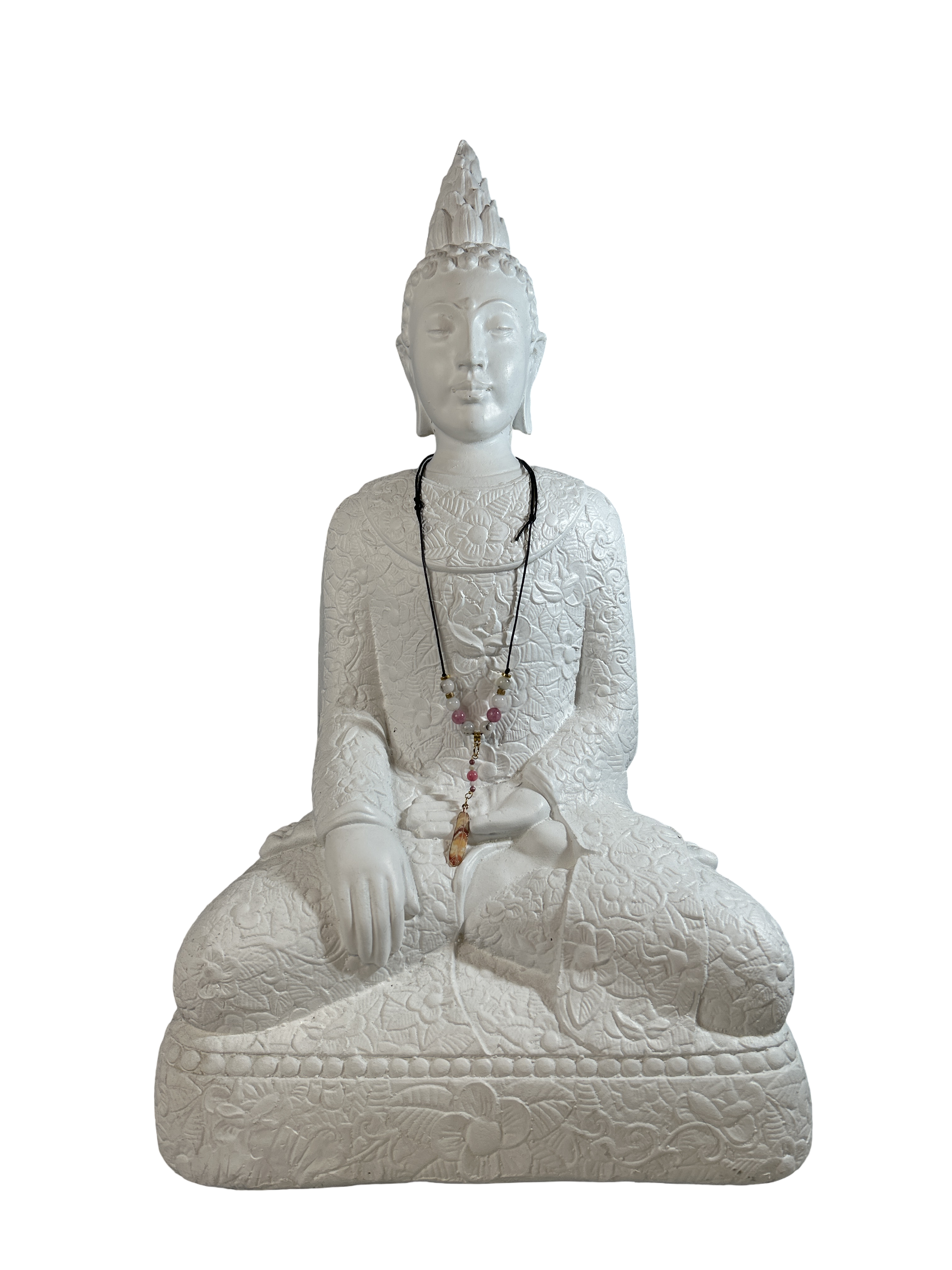 Collier ajustable opale rose et rhodochrosite