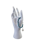 Bracelet tressé apatite bleue et lapis lazuli