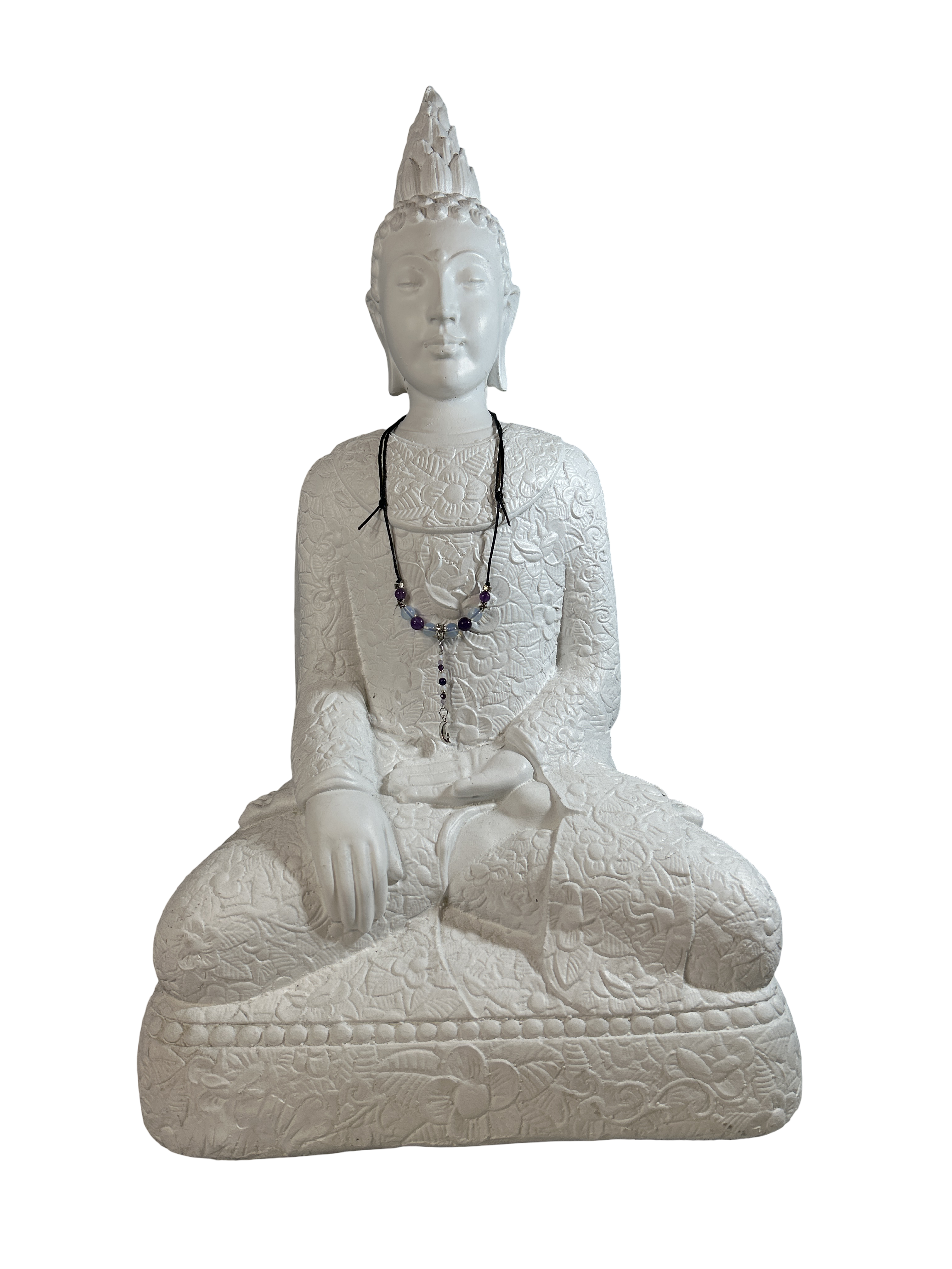 Collier ajustable améthyste et opaline