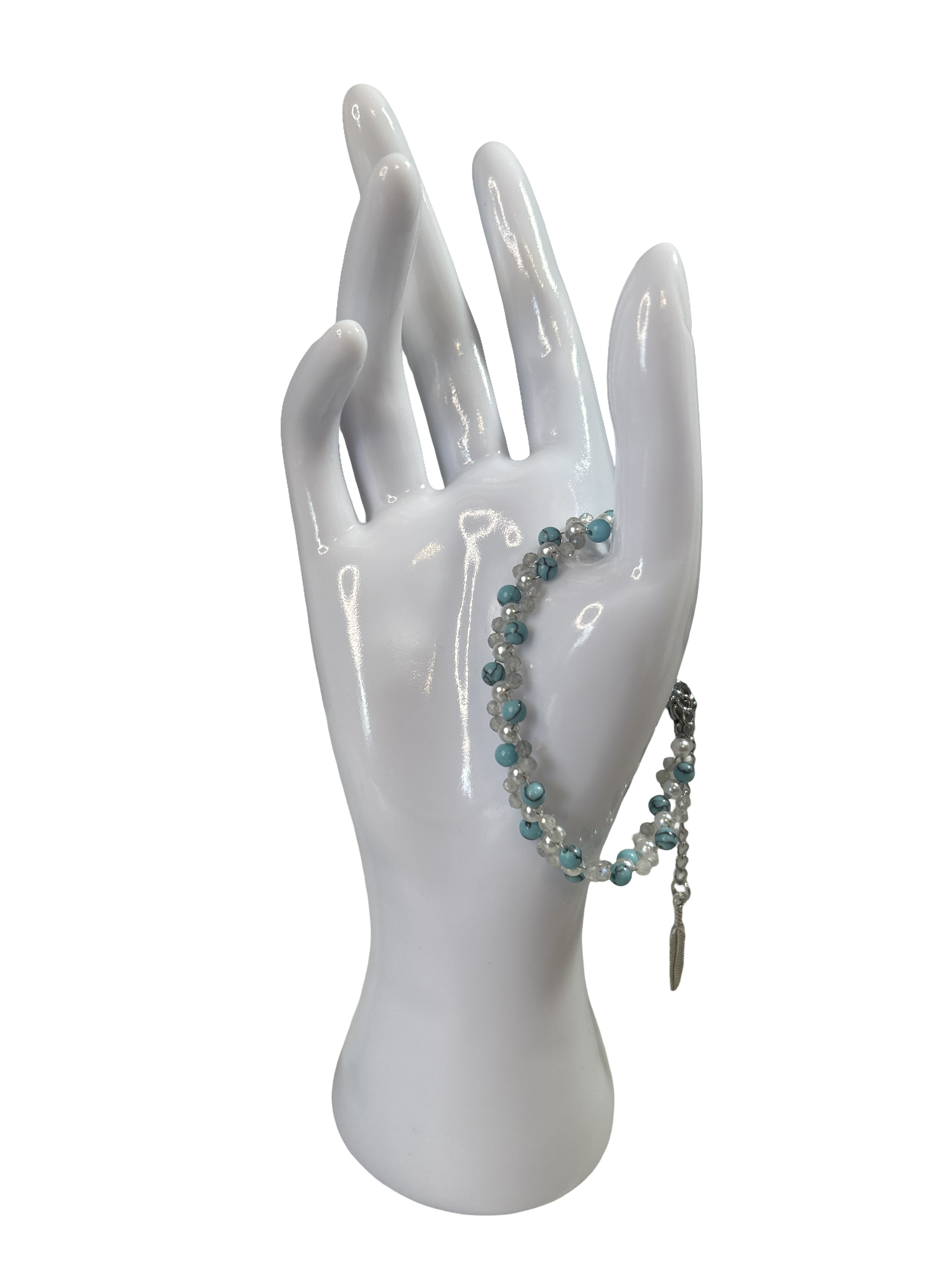 Bracelet tressé turquoise et labradorite