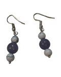 Boucle d’oreille howlite et Angélite