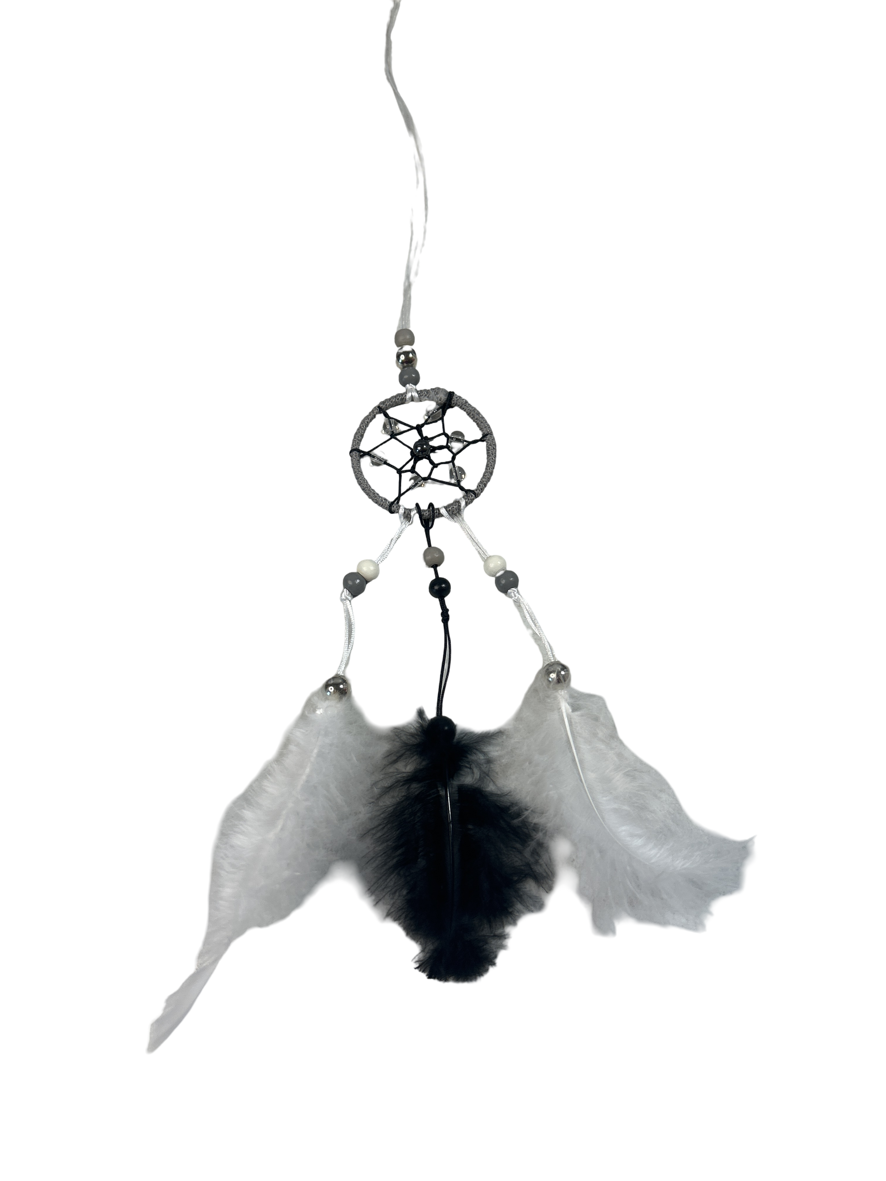 2 pouces capteur de rêve cristal de roche et hématite