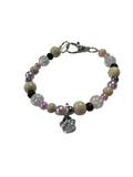 Collier chien fil élastique 8.5 pouces Quartz naturel fissuré