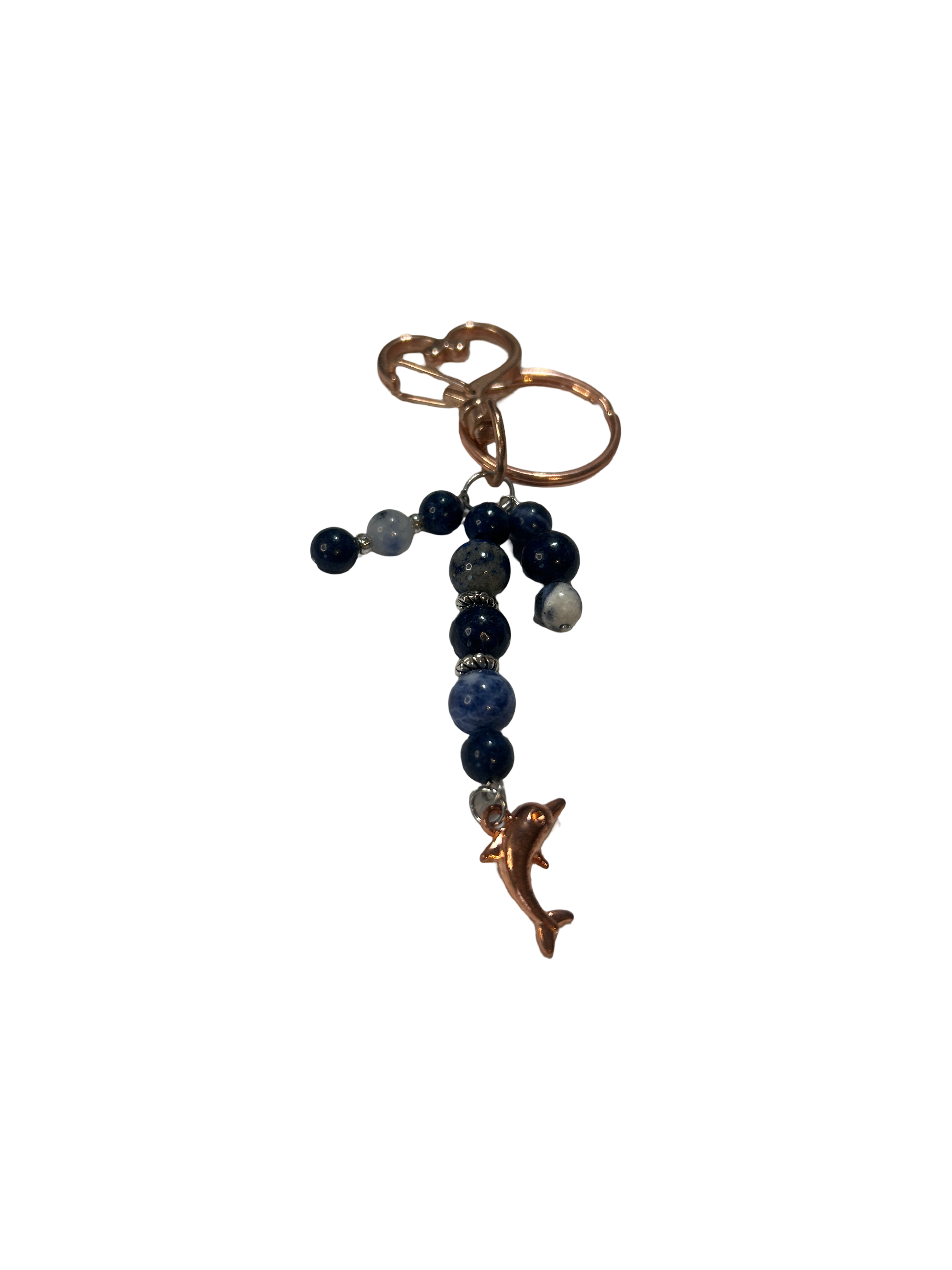 Porte clé Sodalite et lapis lazuli
