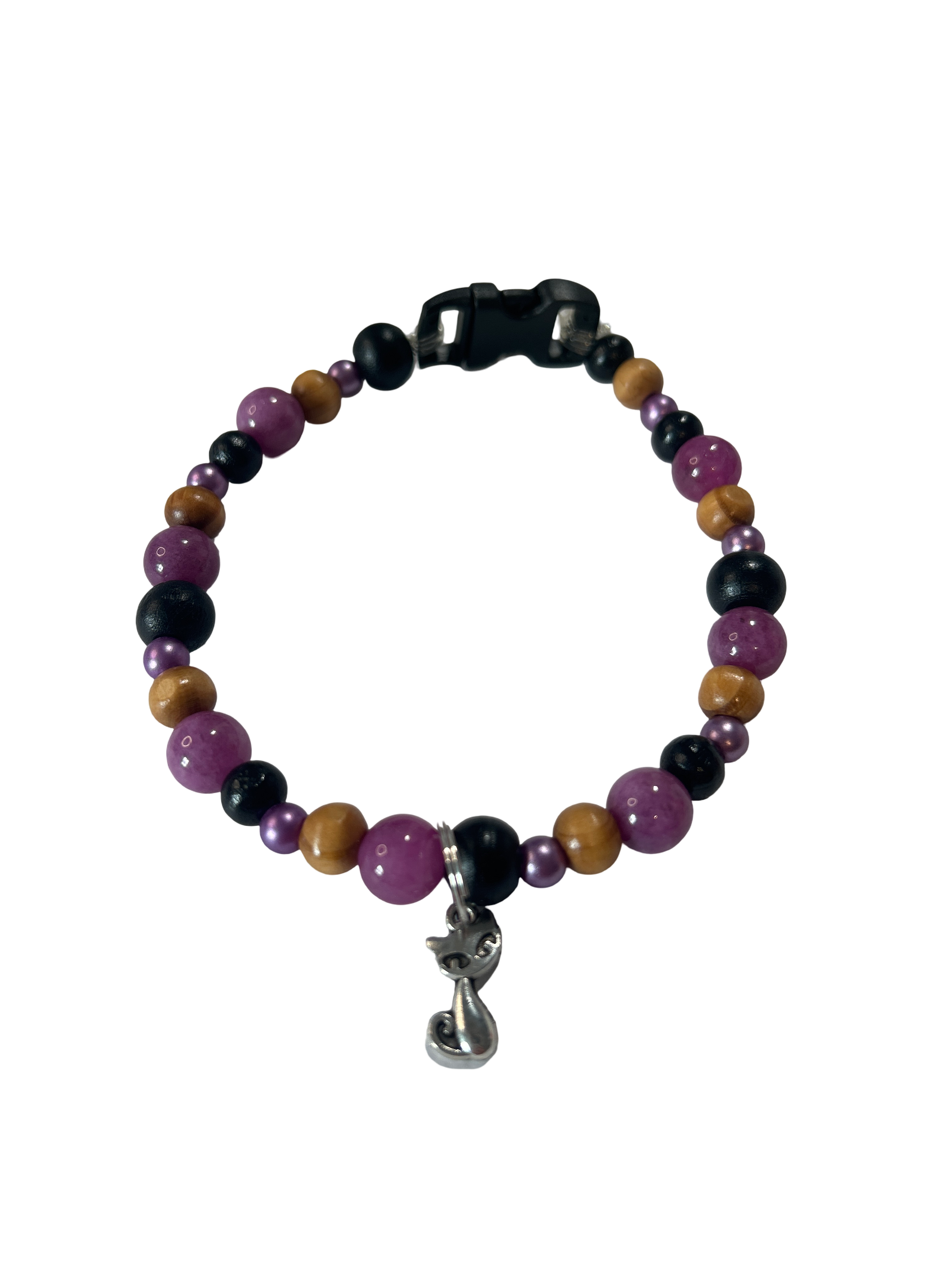 Collier chat élastique 10.5 pouces lépidolite