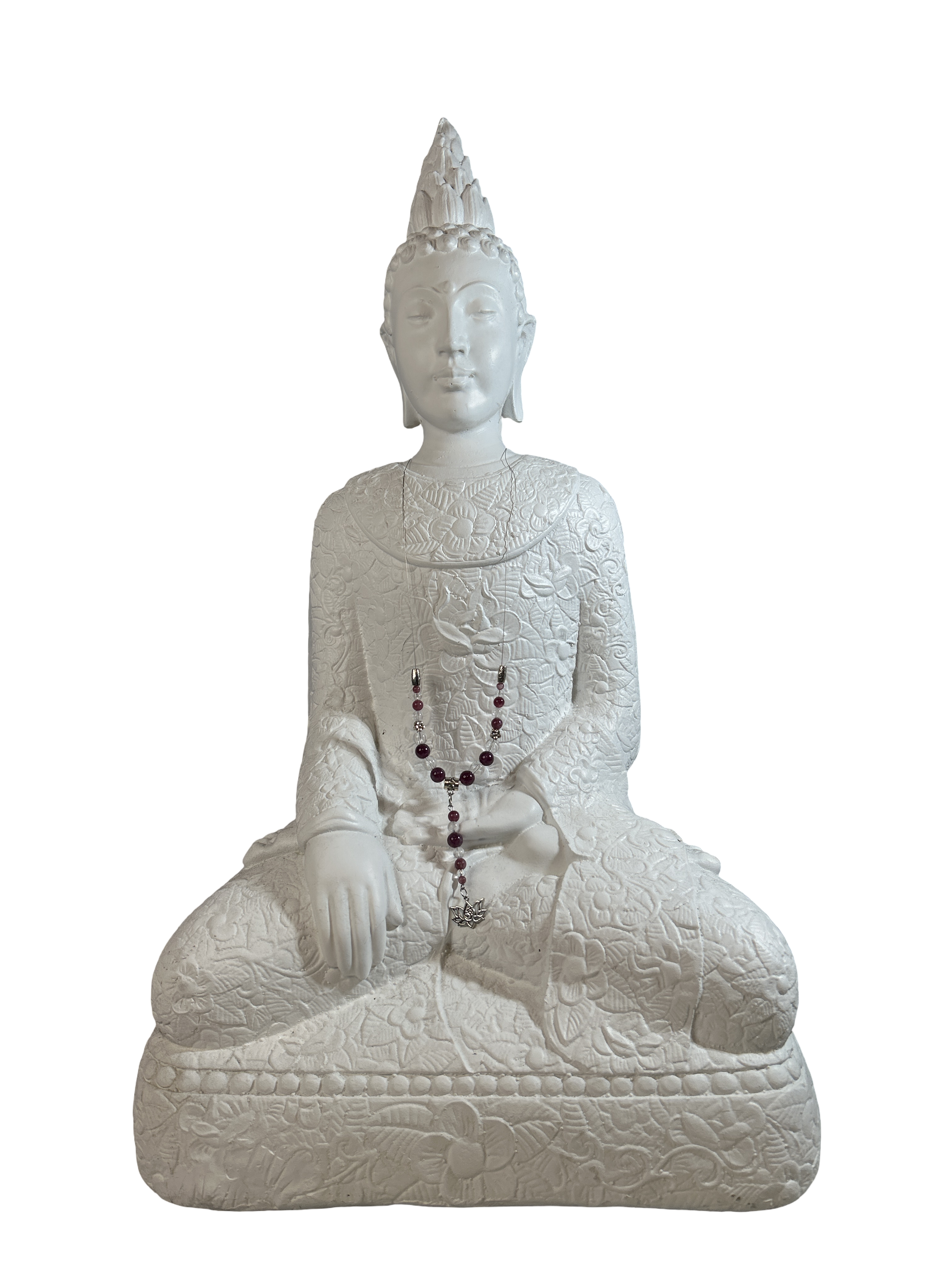 Collier avec fil d’acier inoxydable lépidolite et cristal de roche