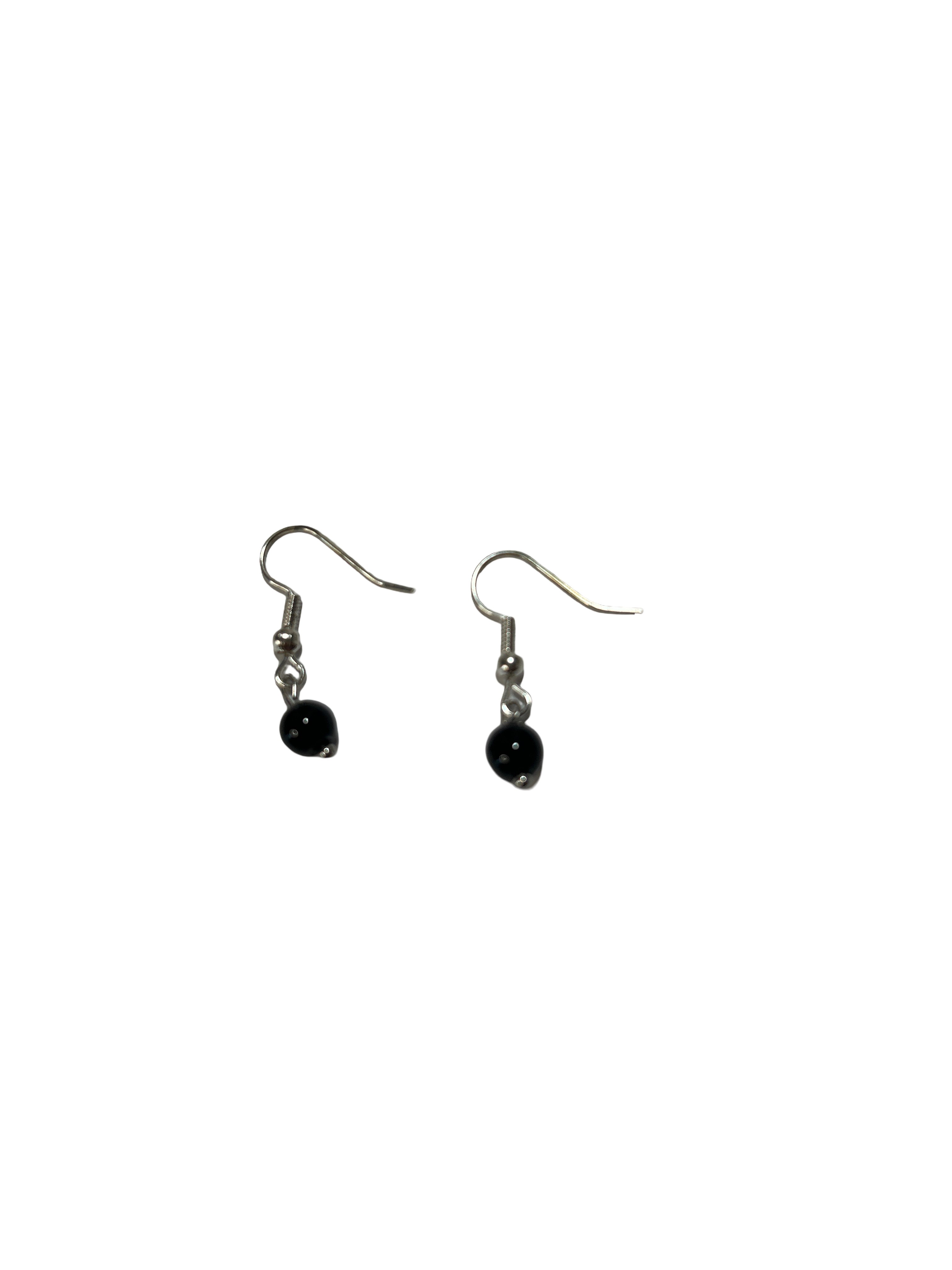 1 perle boucle d’oreille obsidienne