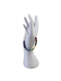 7 chakras bracelet femme et pierre de lave blanche