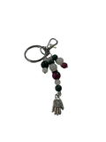 Porte clé rubis zoïsite et quartz rose