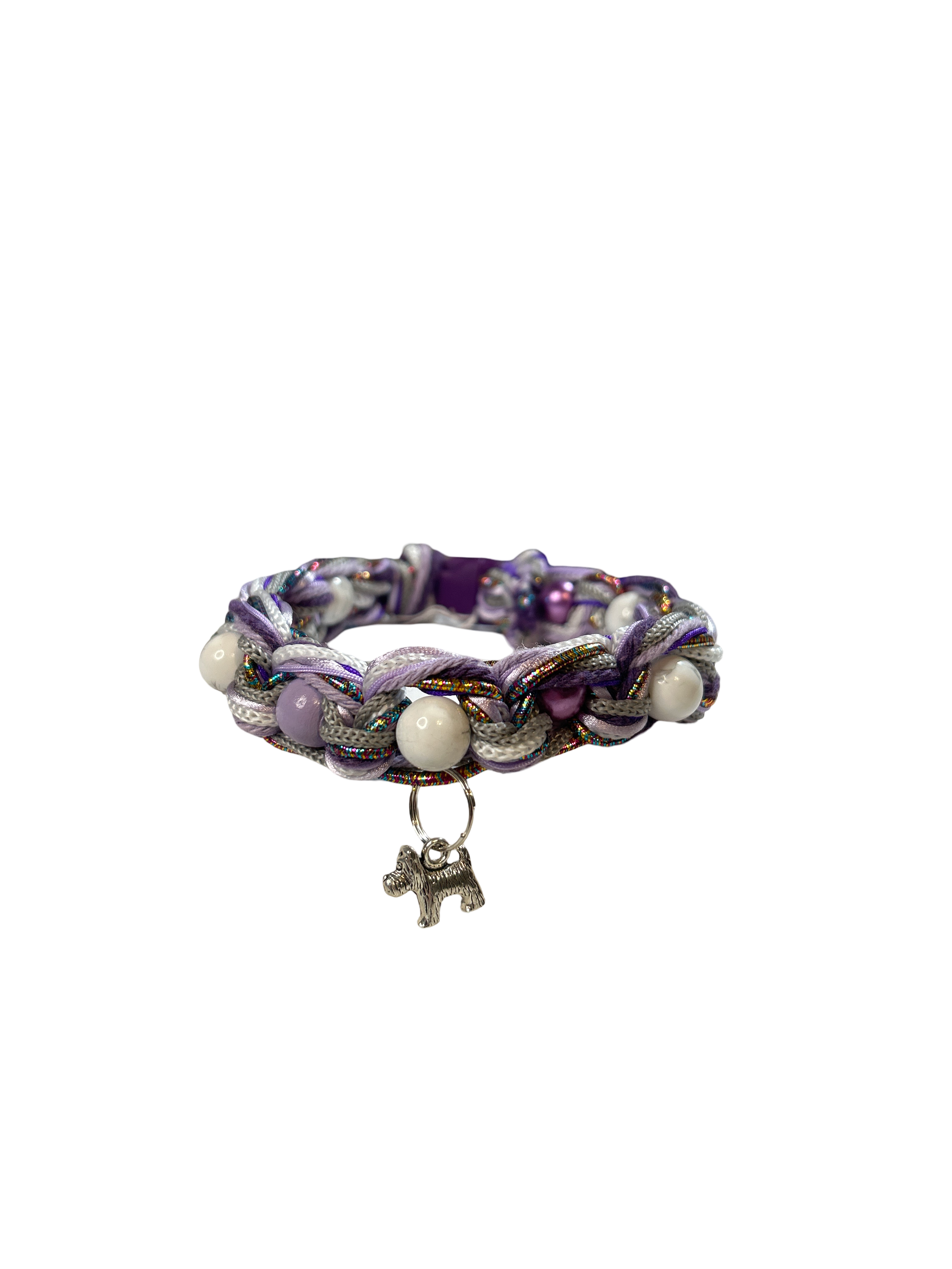 Collier tressé chien 10.5 pouces Howlite