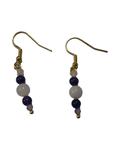 Boucle d’oreille améthyste et quartz rose