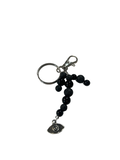 Porte clé pierre de lave et obsidienne
