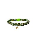 Collier tressé chien 18 pouces péridot