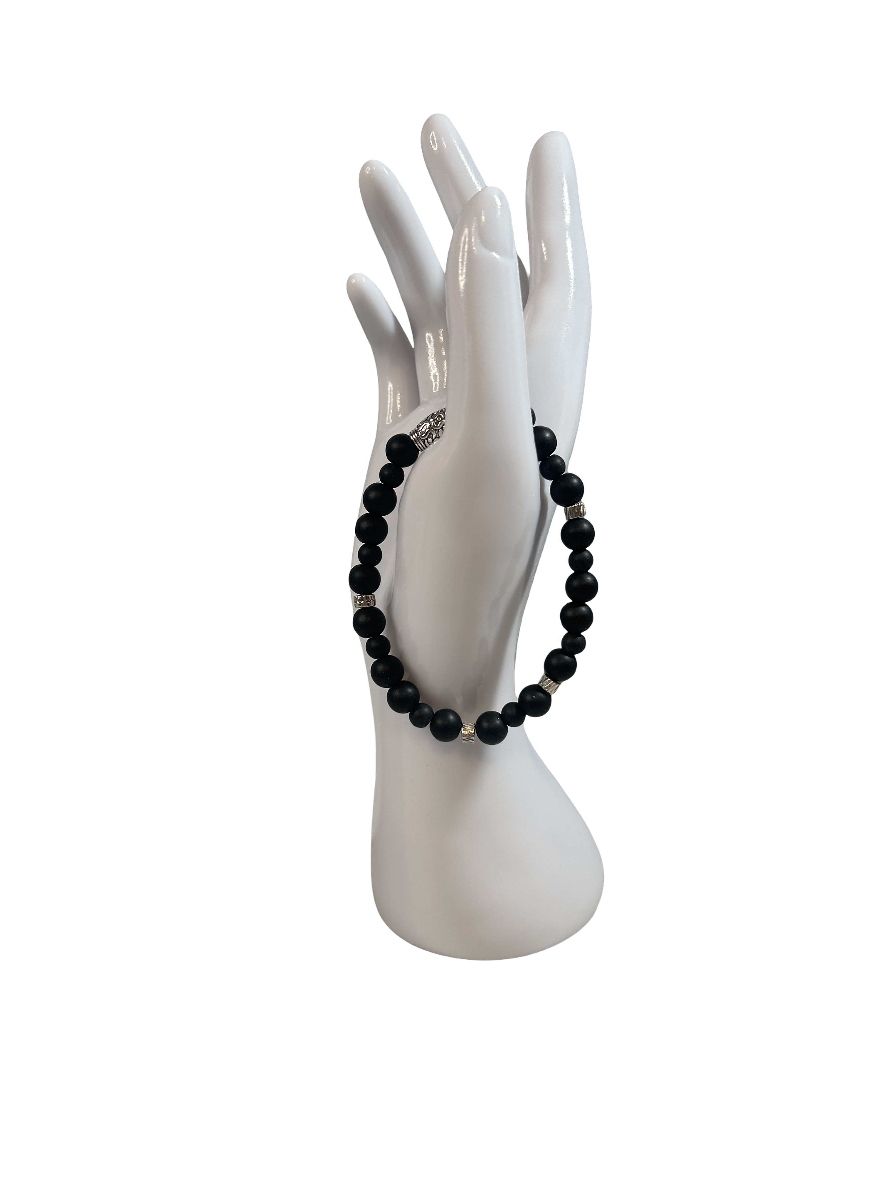 Bracelet homme onyx mat